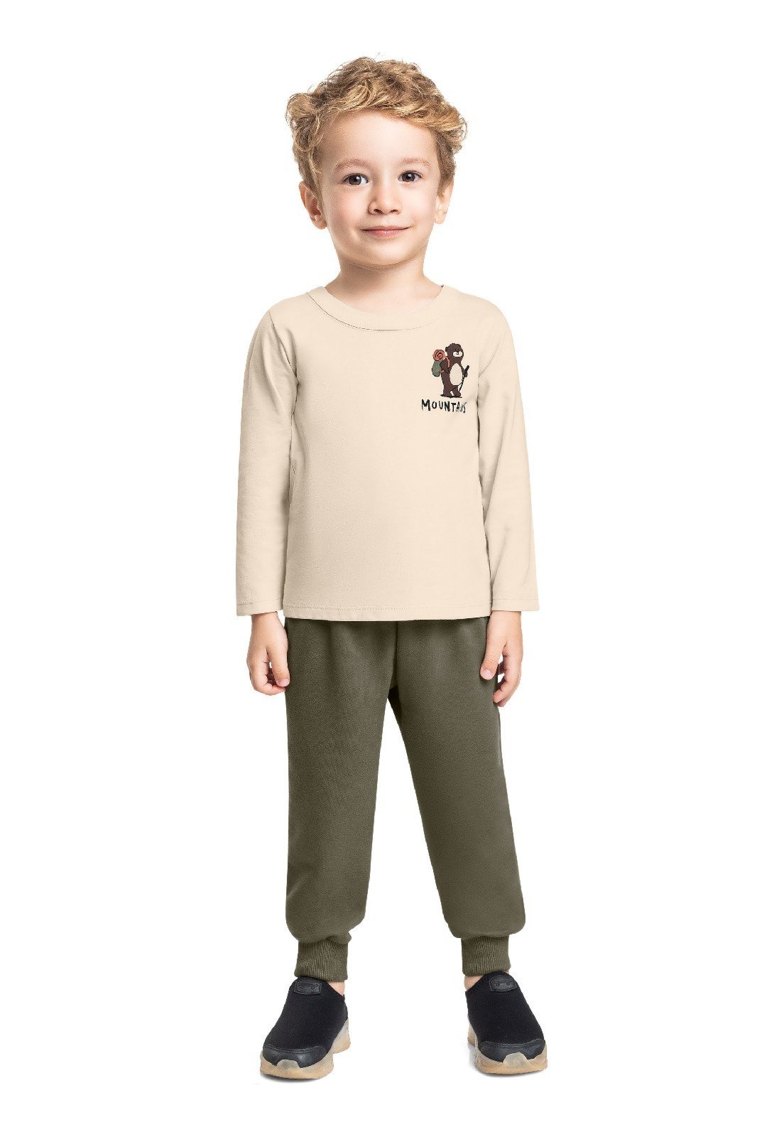Infantil - Conjunto Mountain Bear Bee Loop Branco