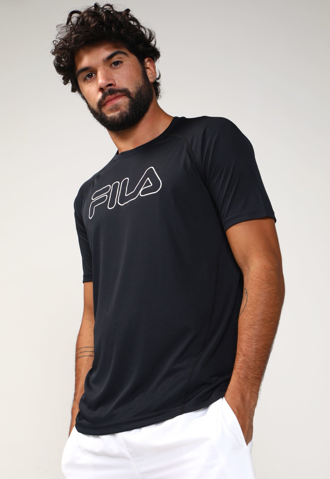 Camiseta Fila Grid Preta