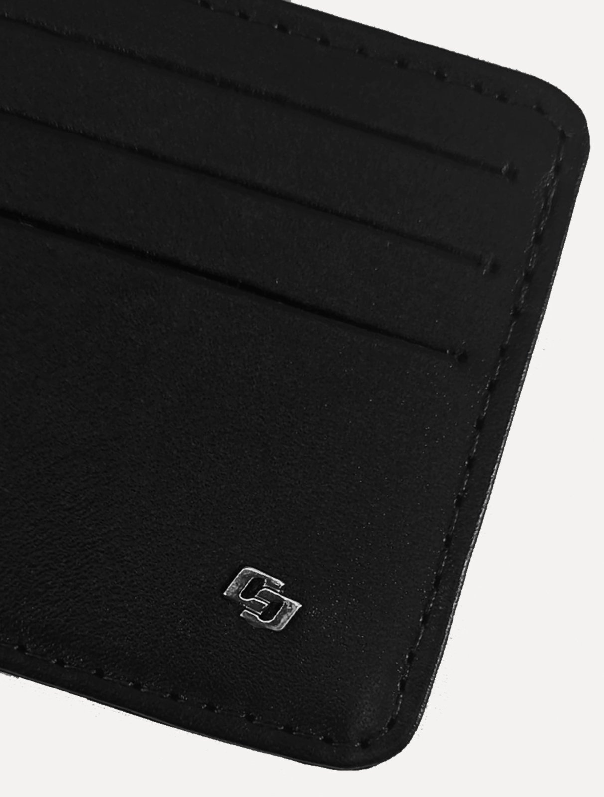 Vista 3 Carteira Colcci Porta Cartão Couro Carimbo Duplo Preta preto Colcci preto