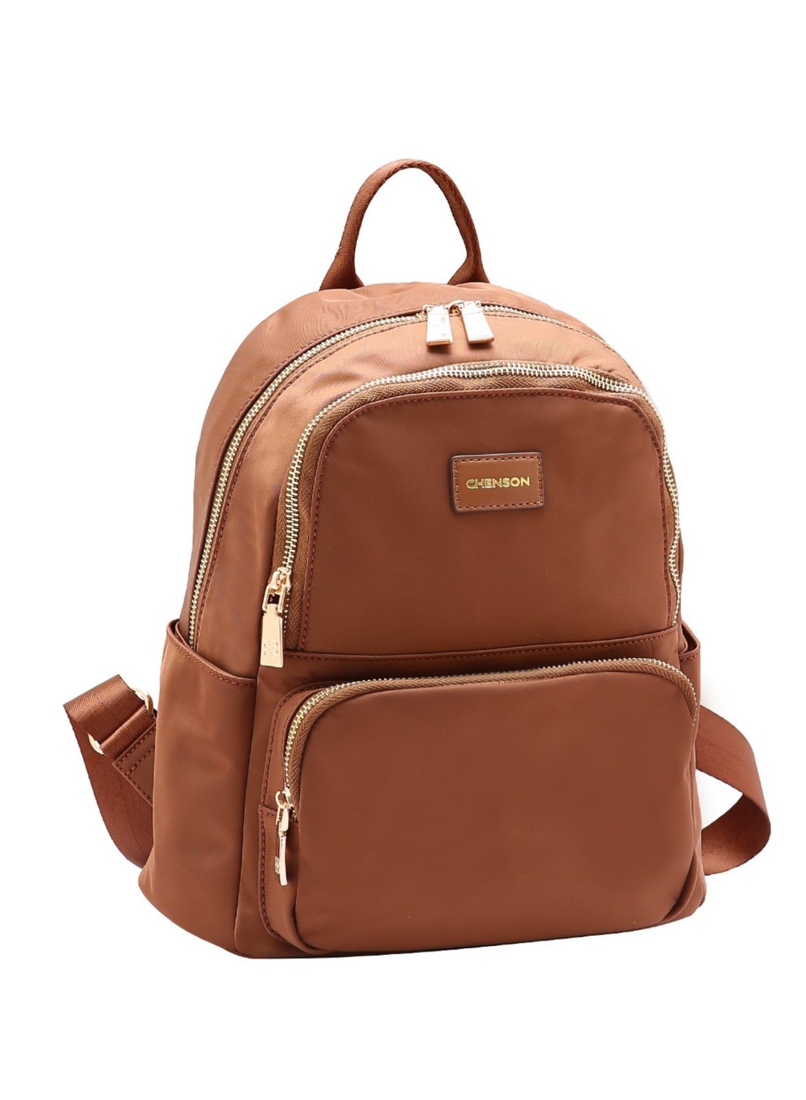 Mochila Feminina Chenson Twill Nylon 8785334 Café