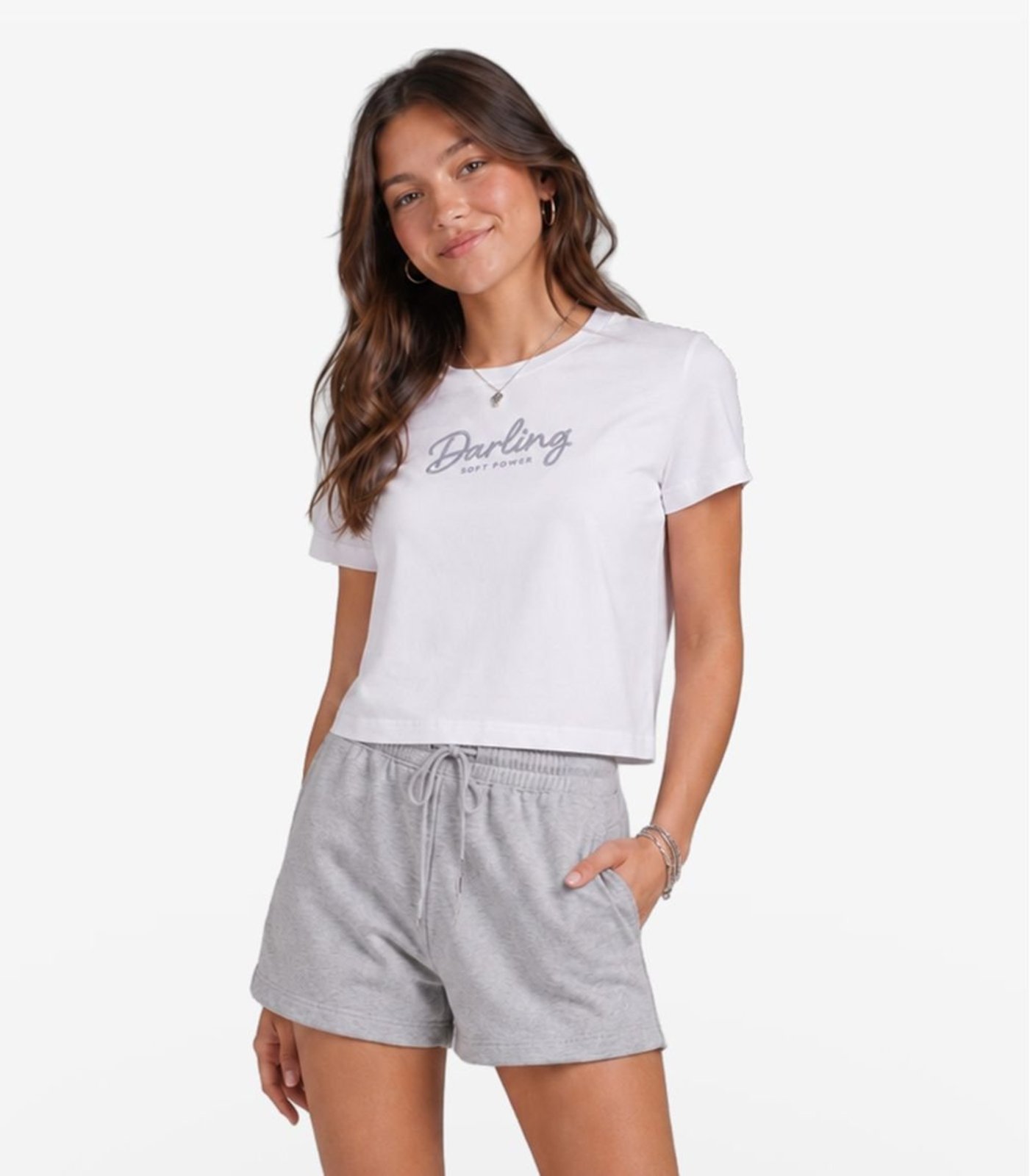 Infantil - T-Shirt Feminina Meia Malha Com Bordado Minty Branco