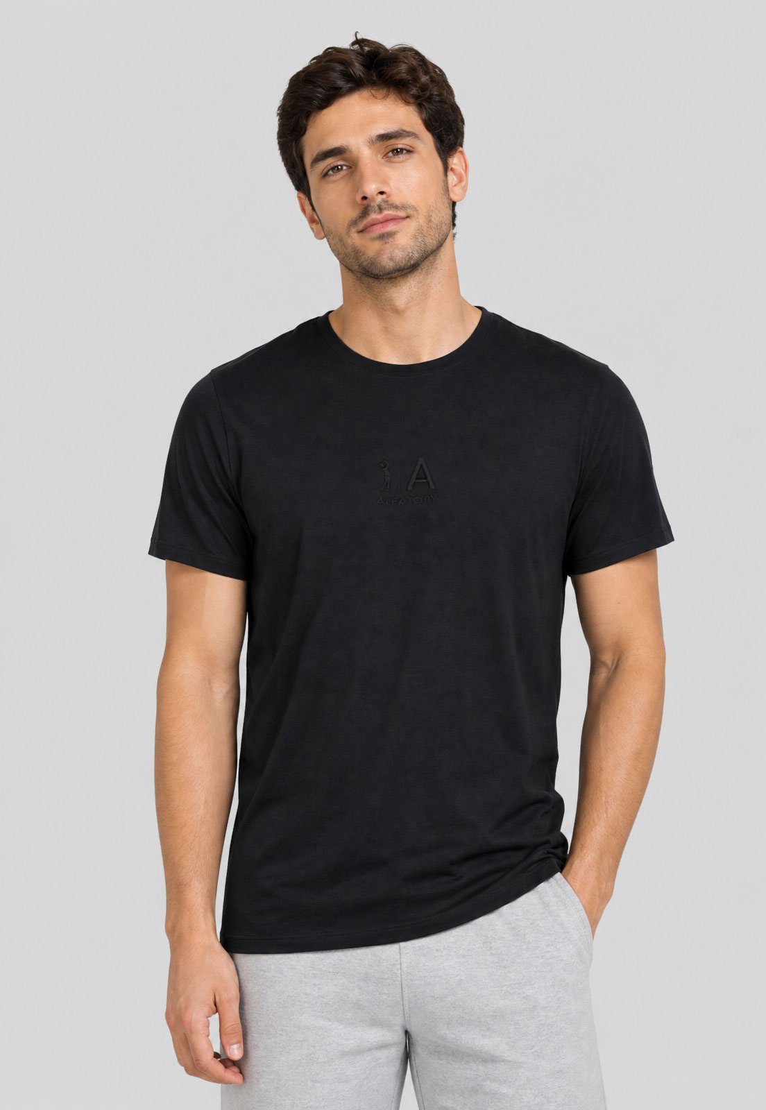 Camiseta Masculina Aleatory Básica Preta