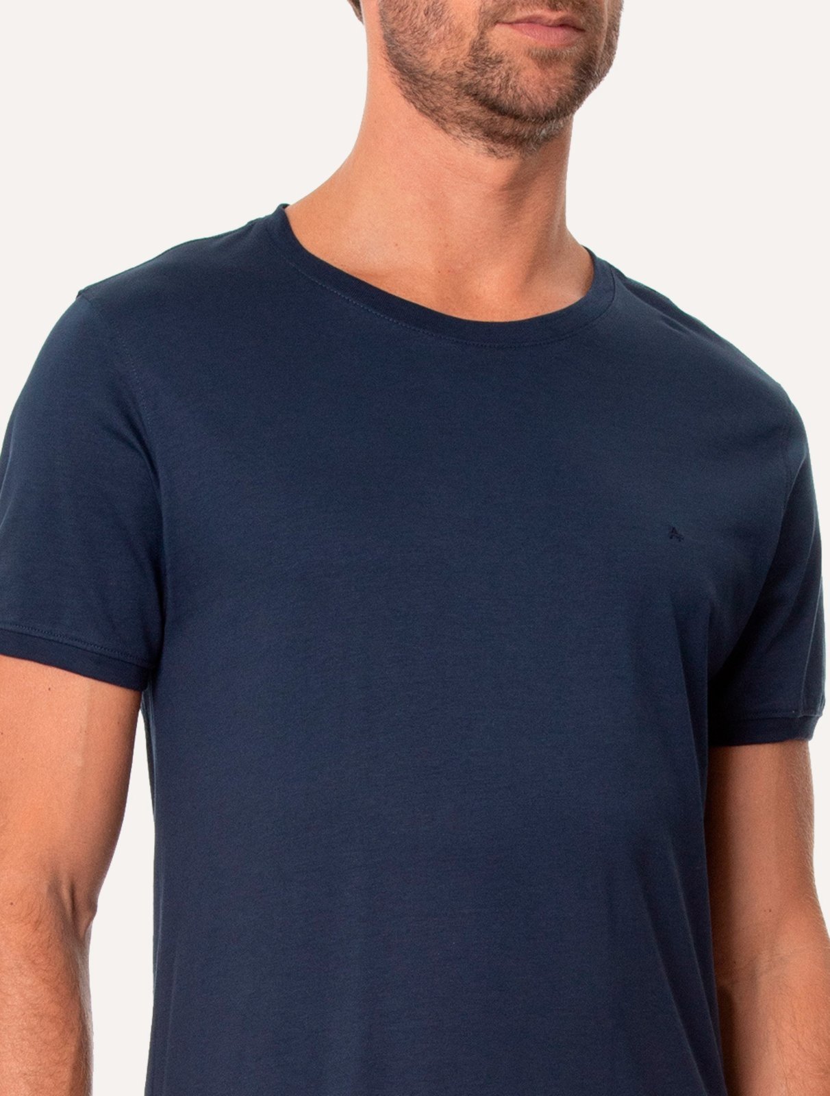 Camiseta Aramis Masculina Jersey Algodão Pima Surton Azul Marinho
