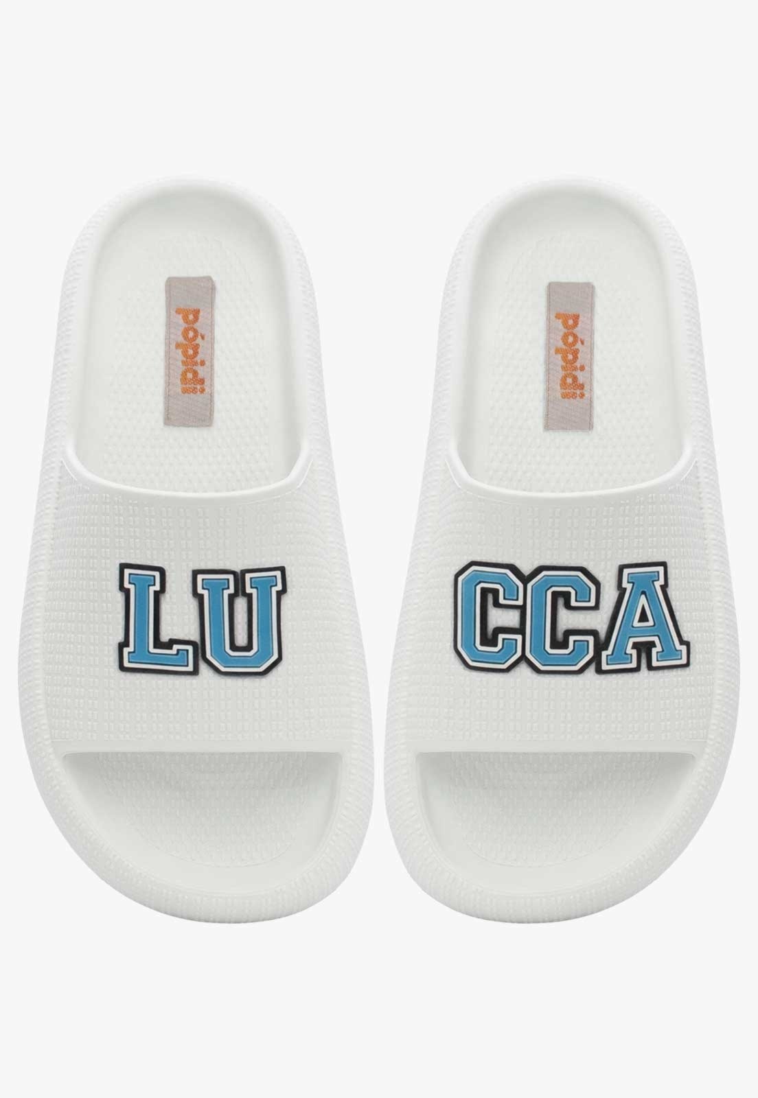 Infantil - Chinelo Pópidi Personalizado LUCCA Estilo Nuvem Branco