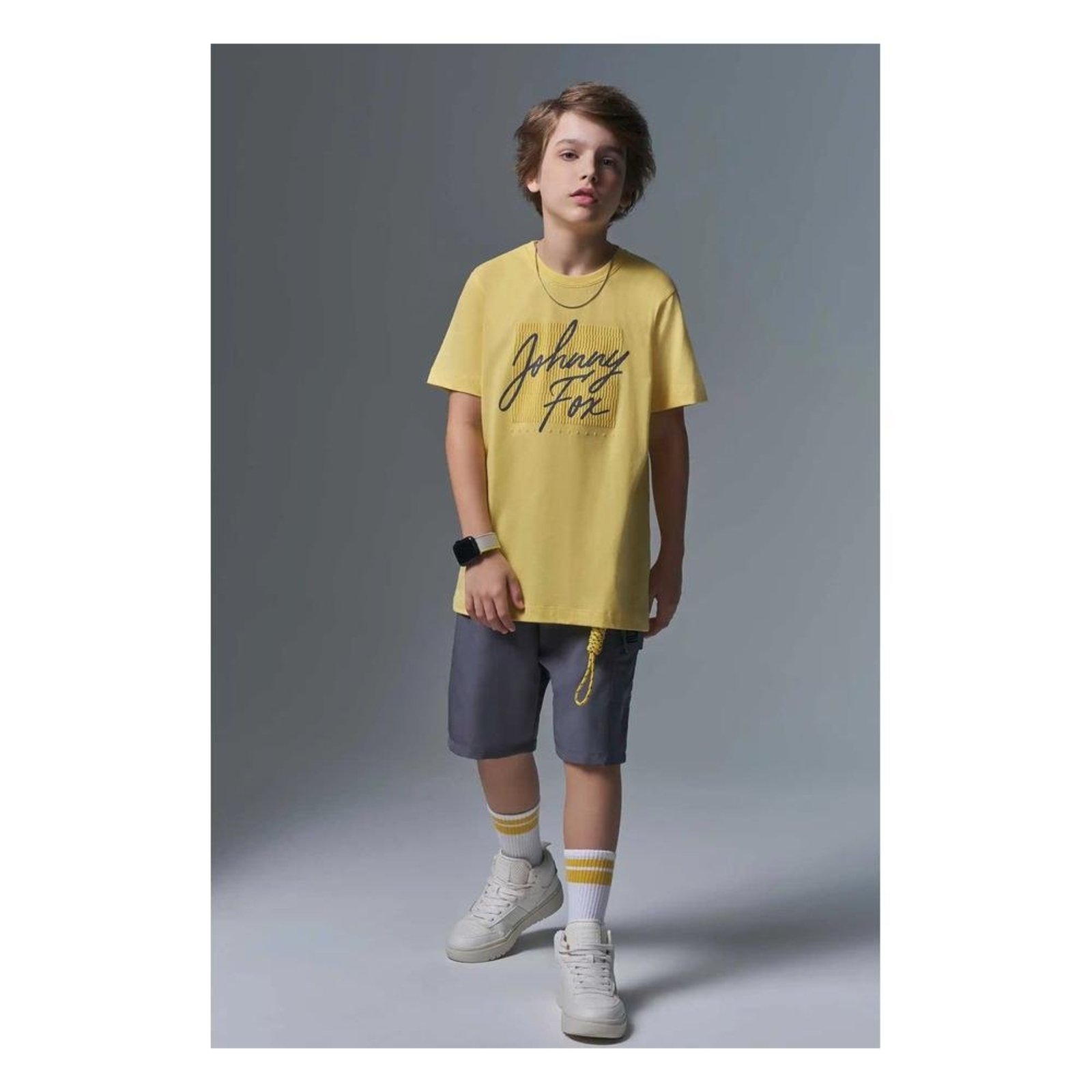 Infantil - Conjunto Amarelo Johnny Fox 10 Amarelo