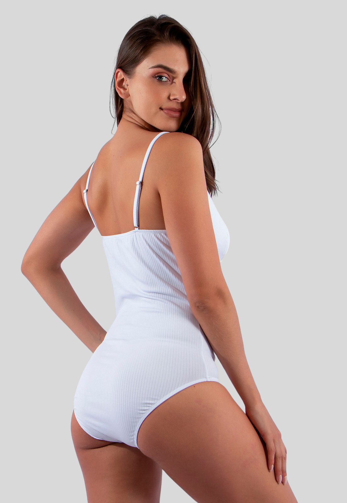 Vista 3 Body Alcinha Preto Ribana Feminino Fashion Blogueira Rioutlet branco Rioutlet branco