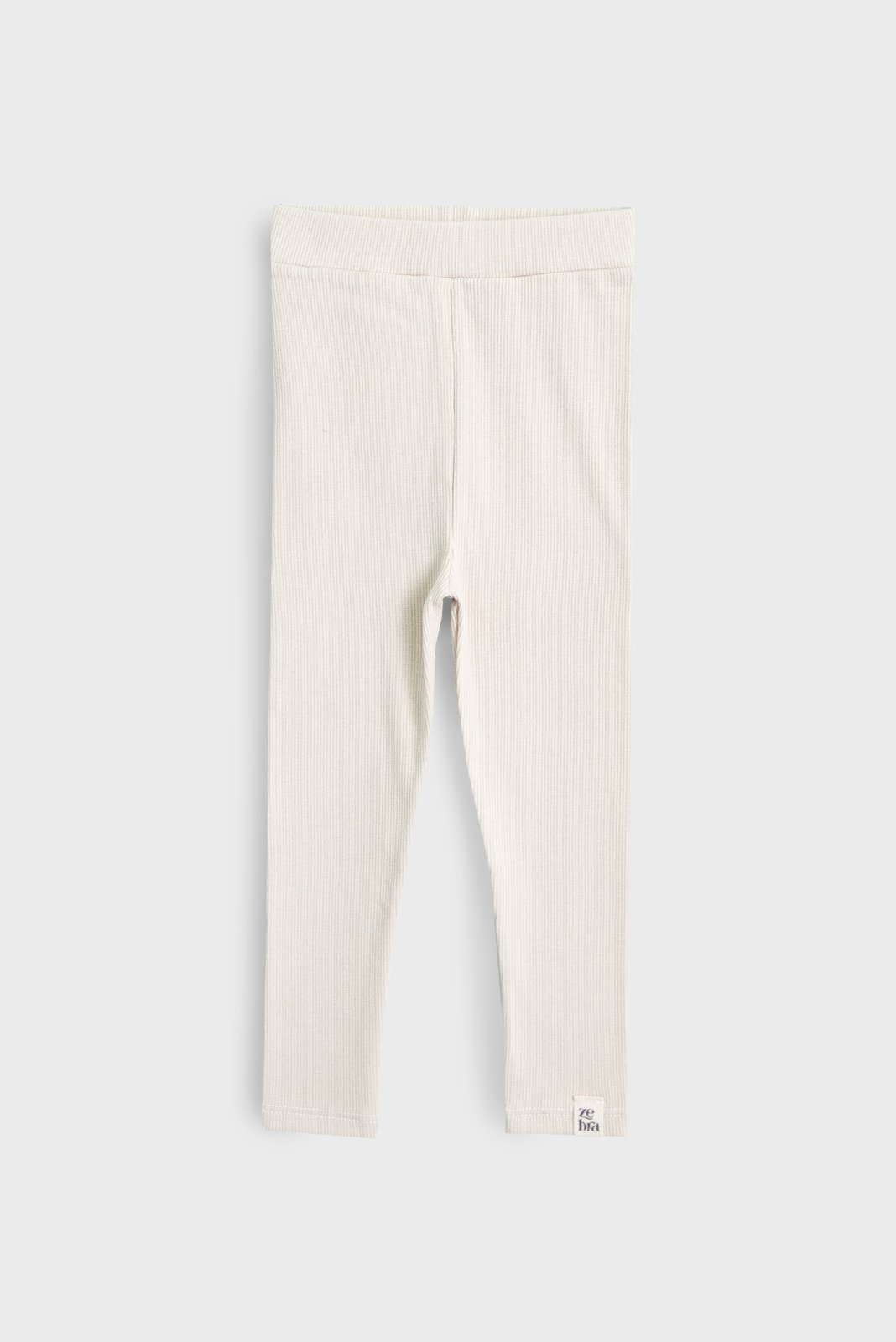 Infantil - Calça Legging Canelada Bege Zebra&Friends