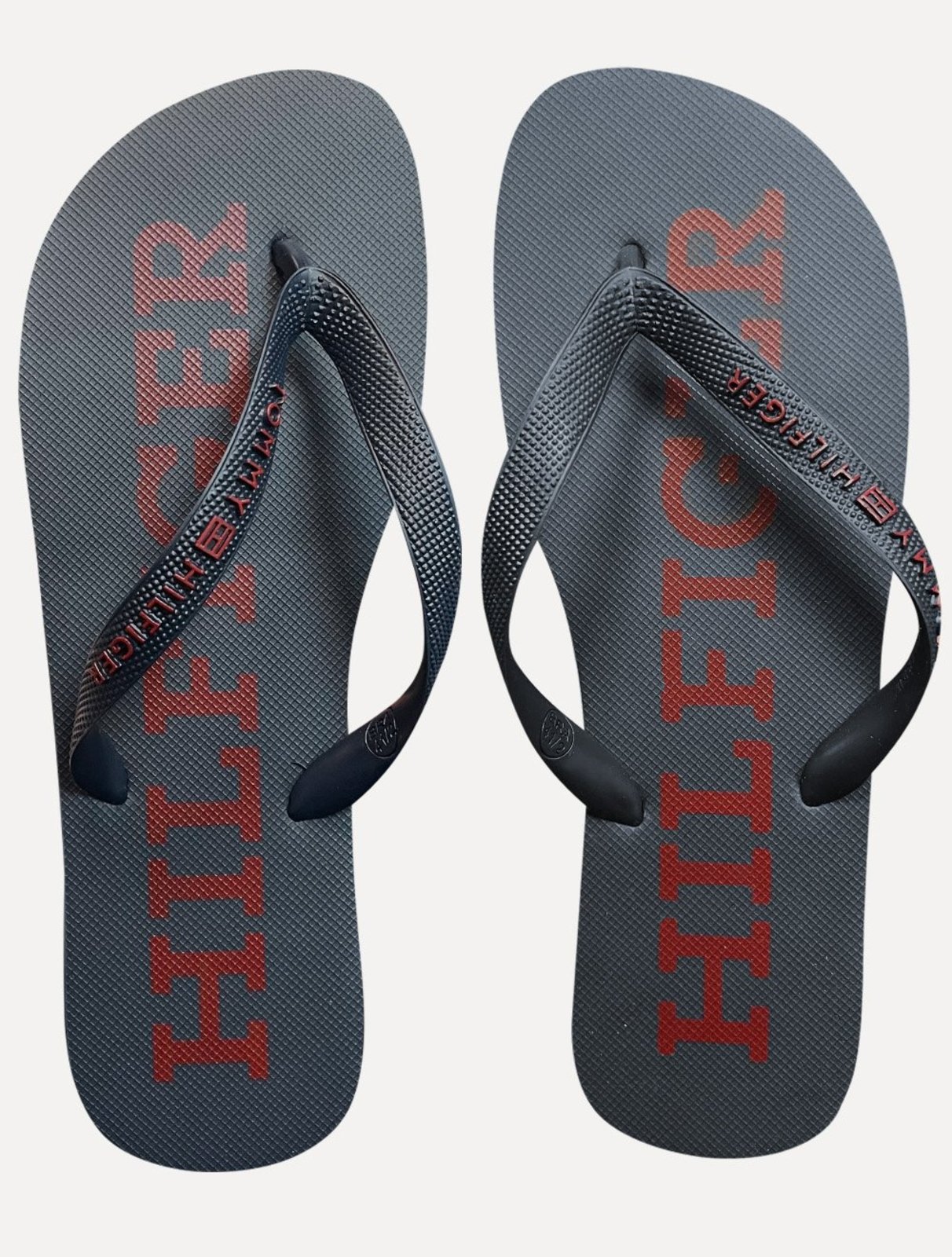 Chinelo Tommy Hilfiger Silk Logo Beach Rubber Azul Marinho/Vermelho
