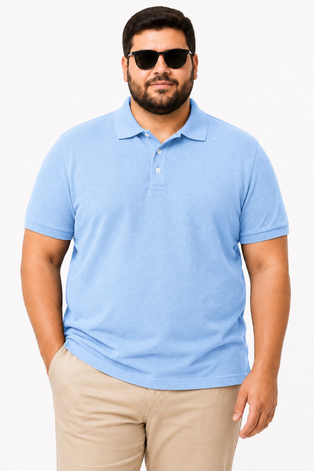 Camisa Masculina Plus Size D Bell Outlet Fashion Azul Celeste