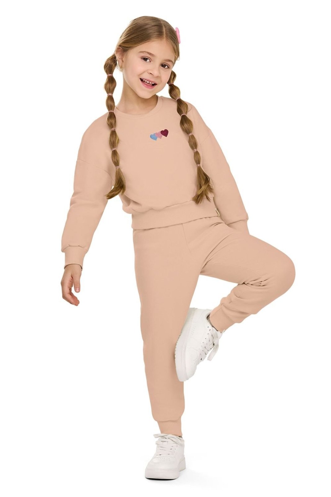 Infantil - Conjunto Menina Moletom Colors Elian Bege