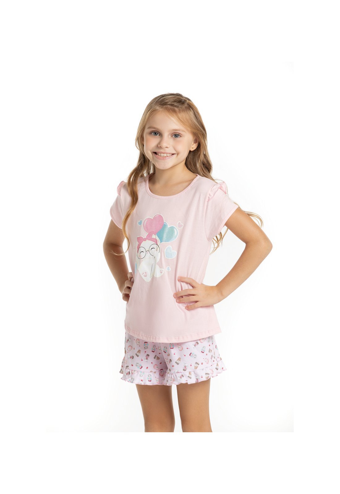 Pijama Suedine Estampado Brilha no Escuro