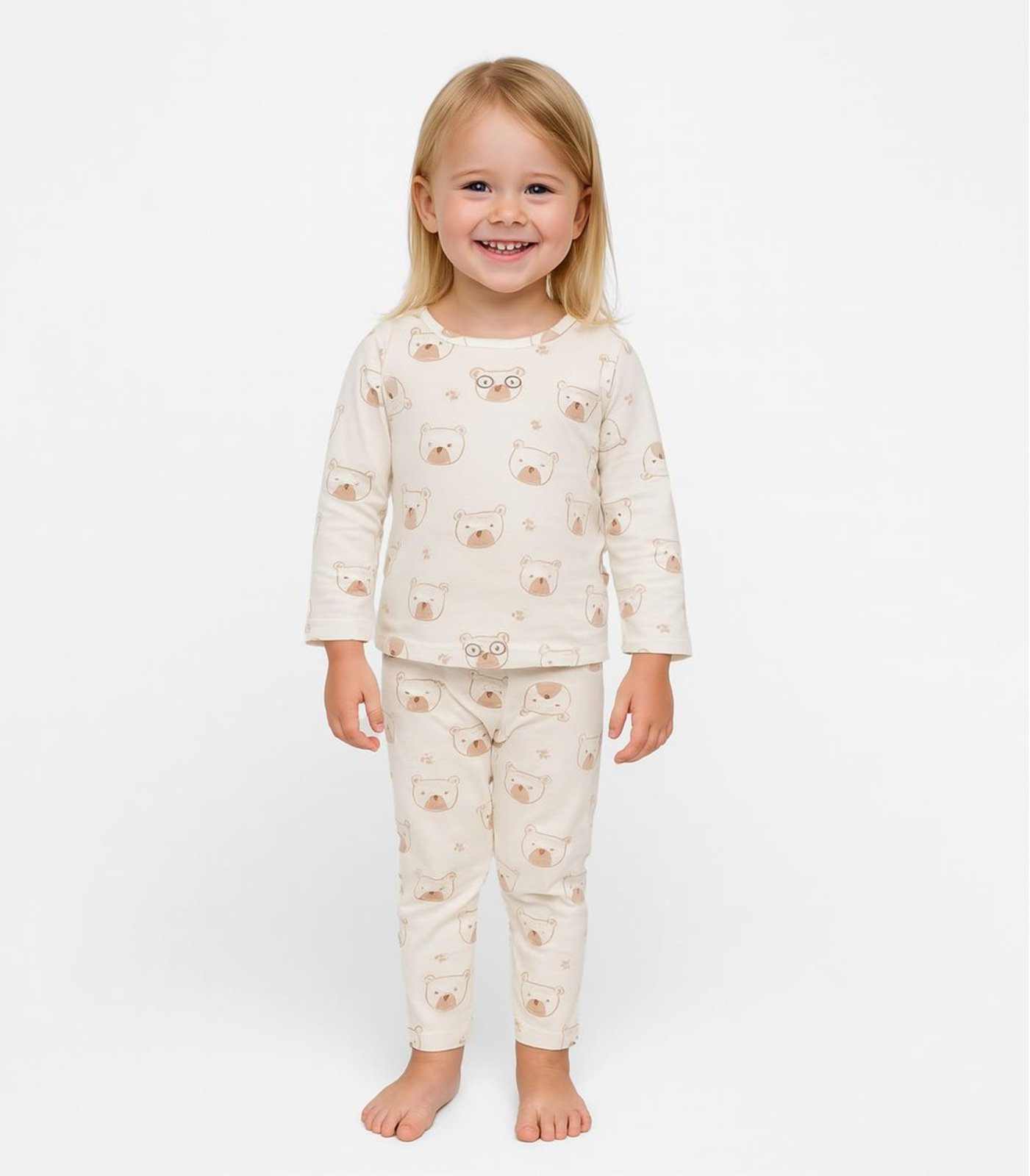 Pijama Estampado Select Bege