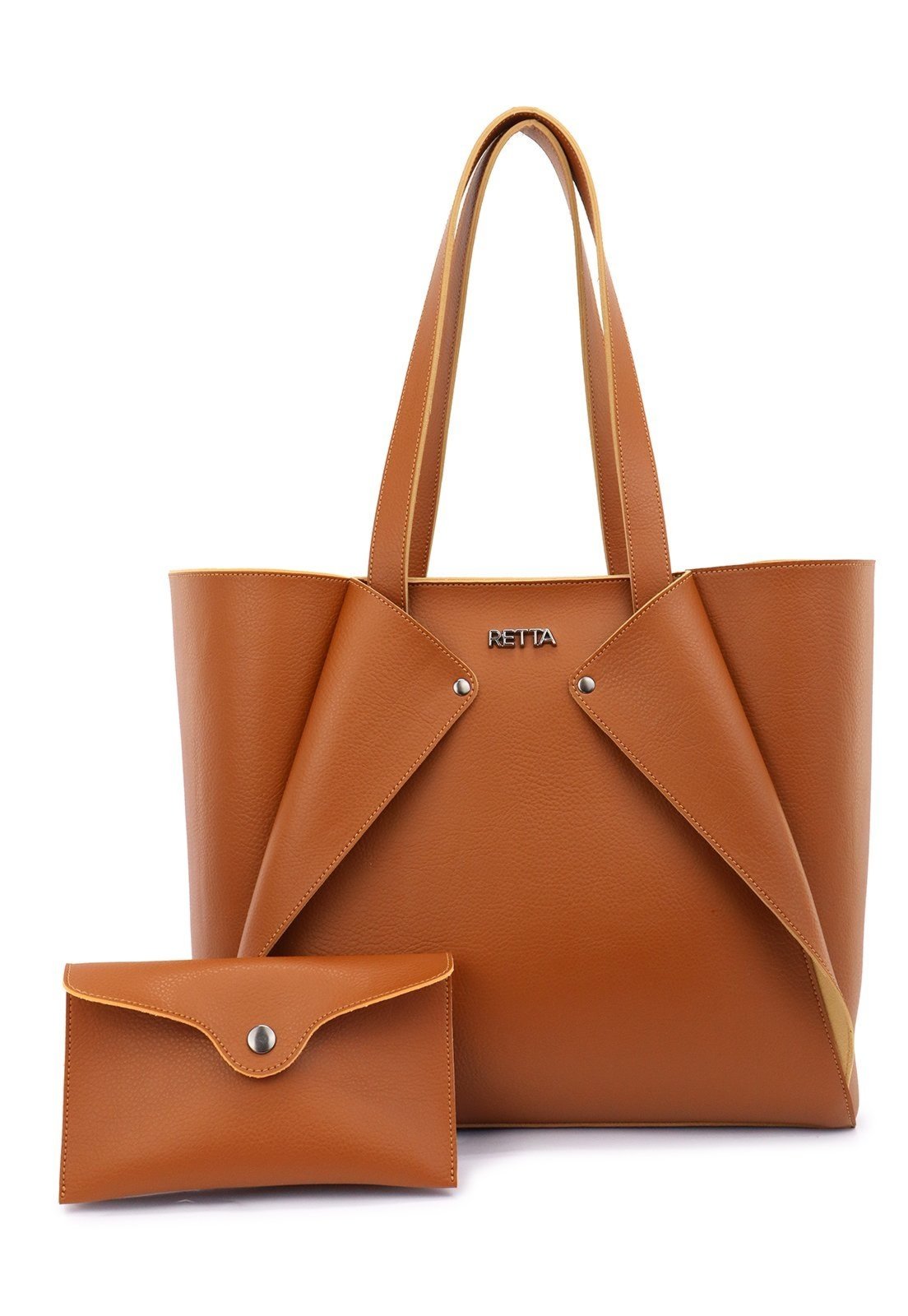Bolsa Grande Envelope com Necessaire Manuela Caramelo