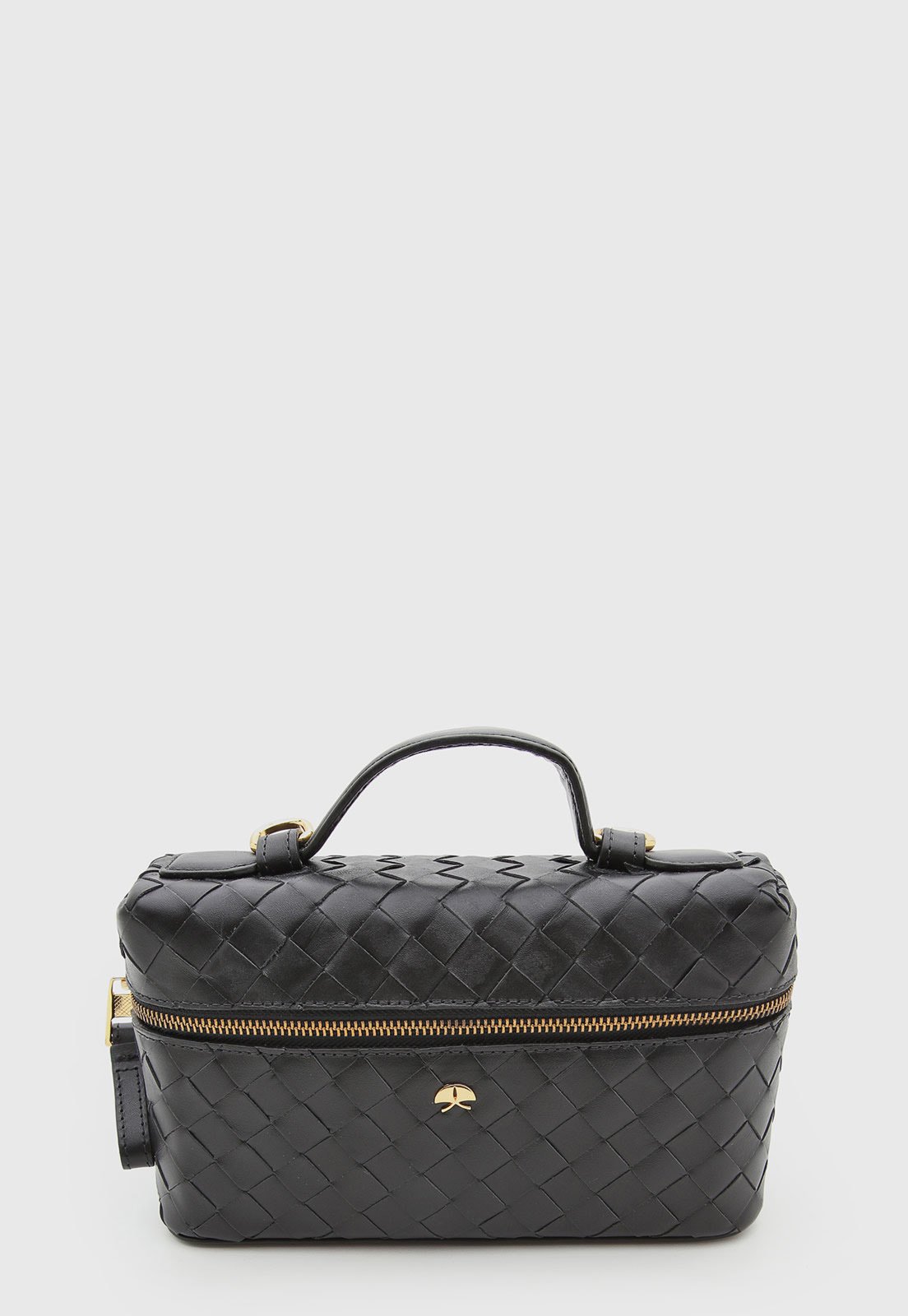 Bolsa Luiza Barcelos Couro Trançado Preto