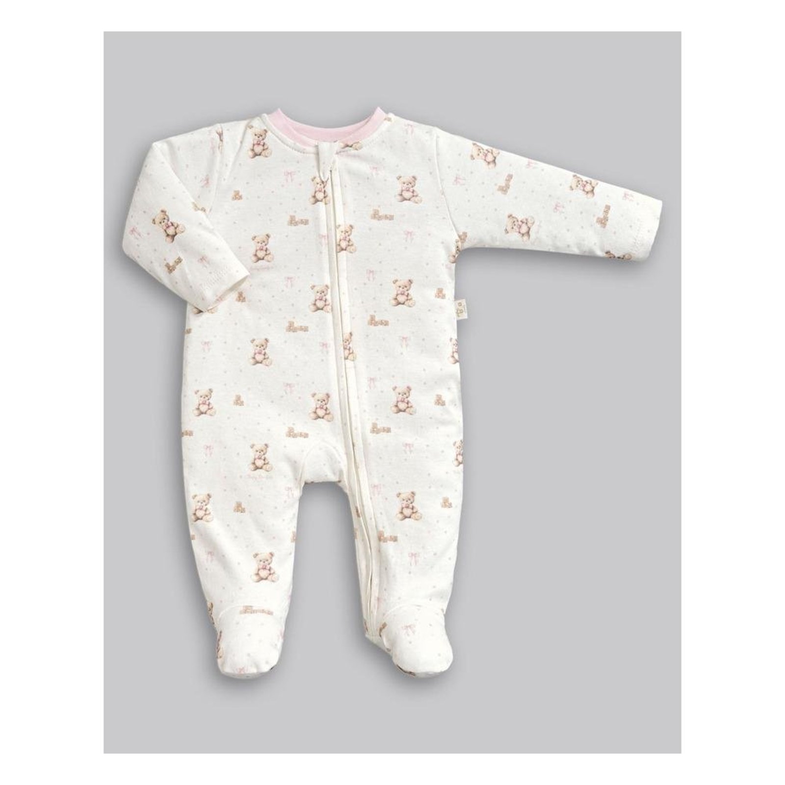 Infantil - Macacão Longo Soft Ursinho Anjos Baby P Rosa