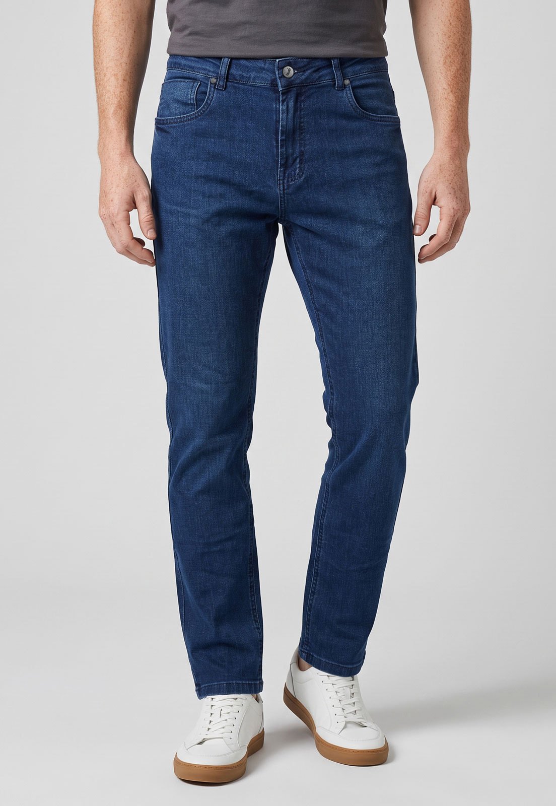 Calça Jeans Masculina Aleatory Slim Azul Escuro