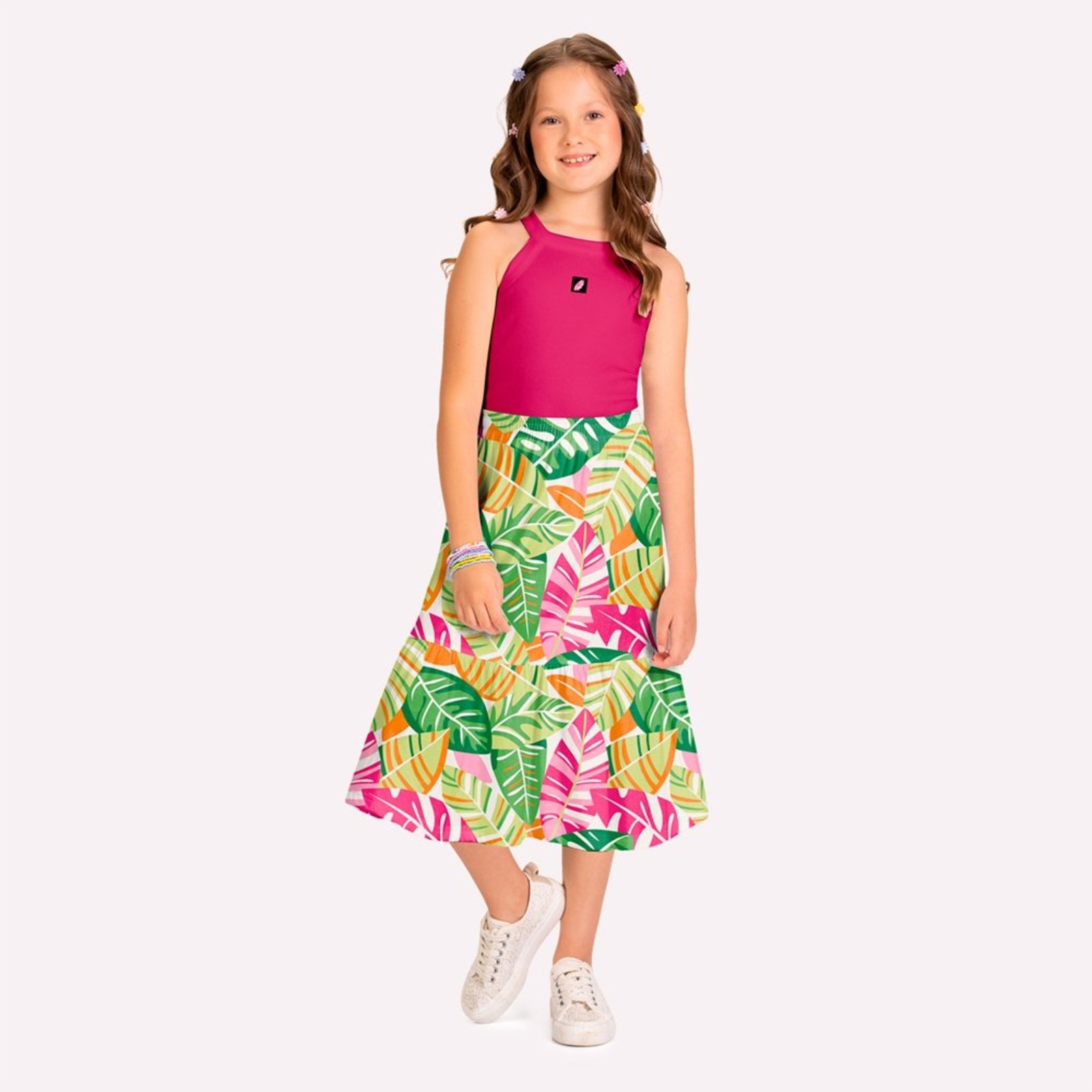 Infantil - Conjunto Menina Folhagem Kyly