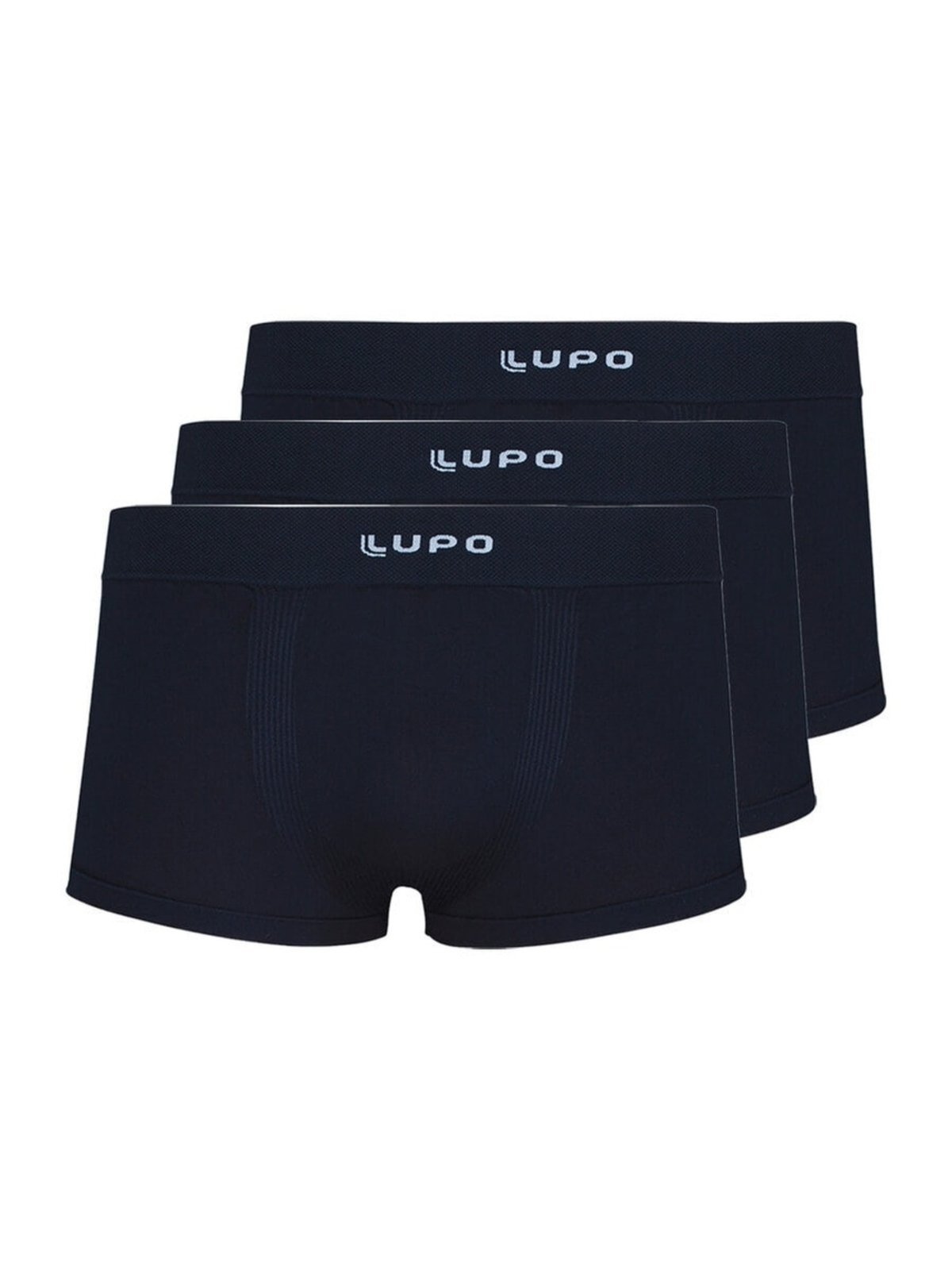 Kit com 3 Cuecas Sunga Lupo 656-001 Preto