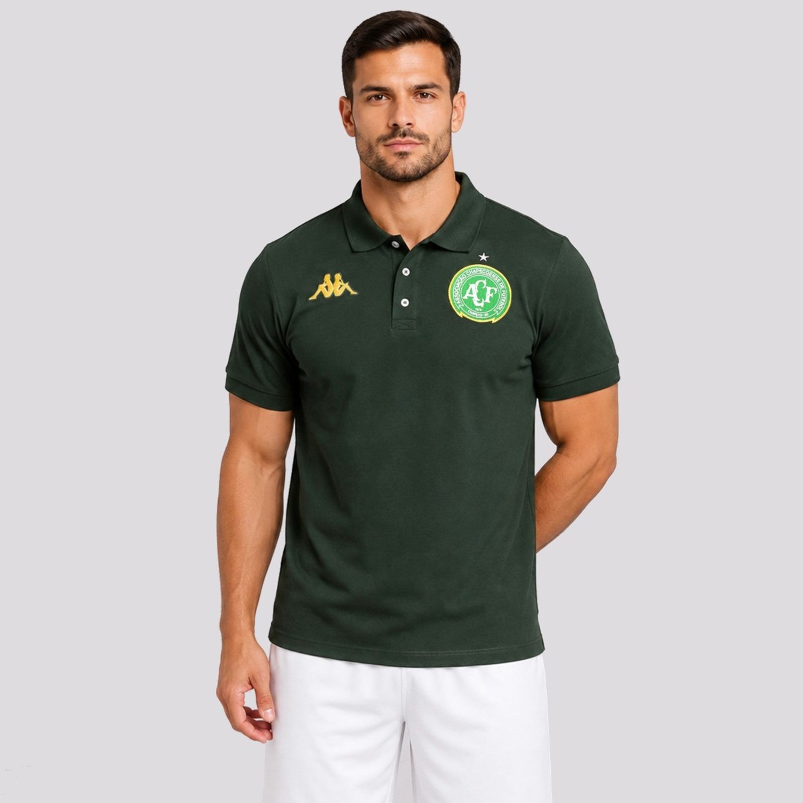 Polo Kappa Chapecoense 2026 Verde Escuro