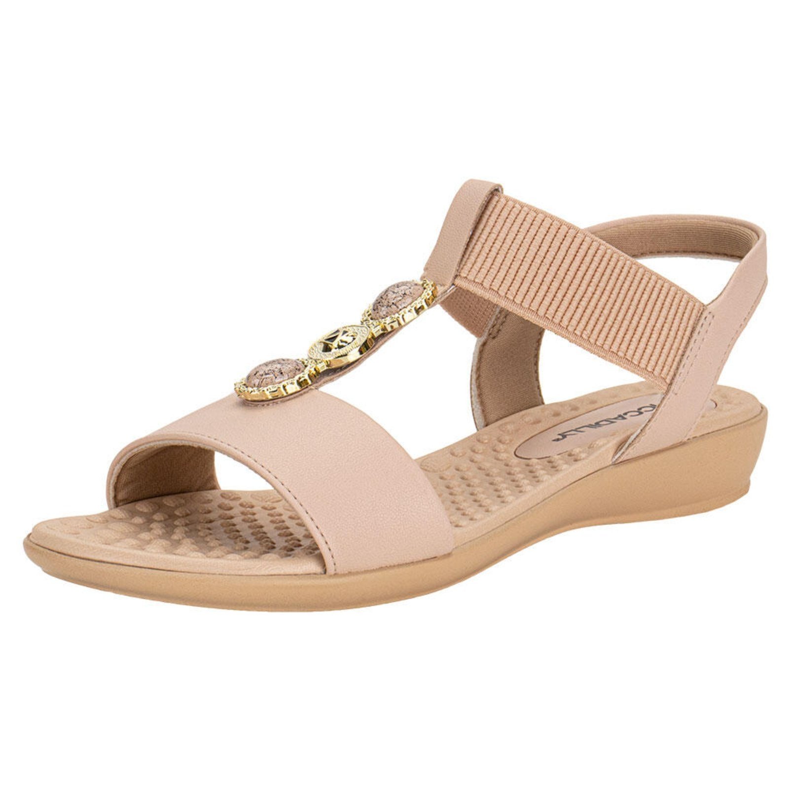 Sandália Feminina Flat Piccadilly 500399 0083990 Laranja