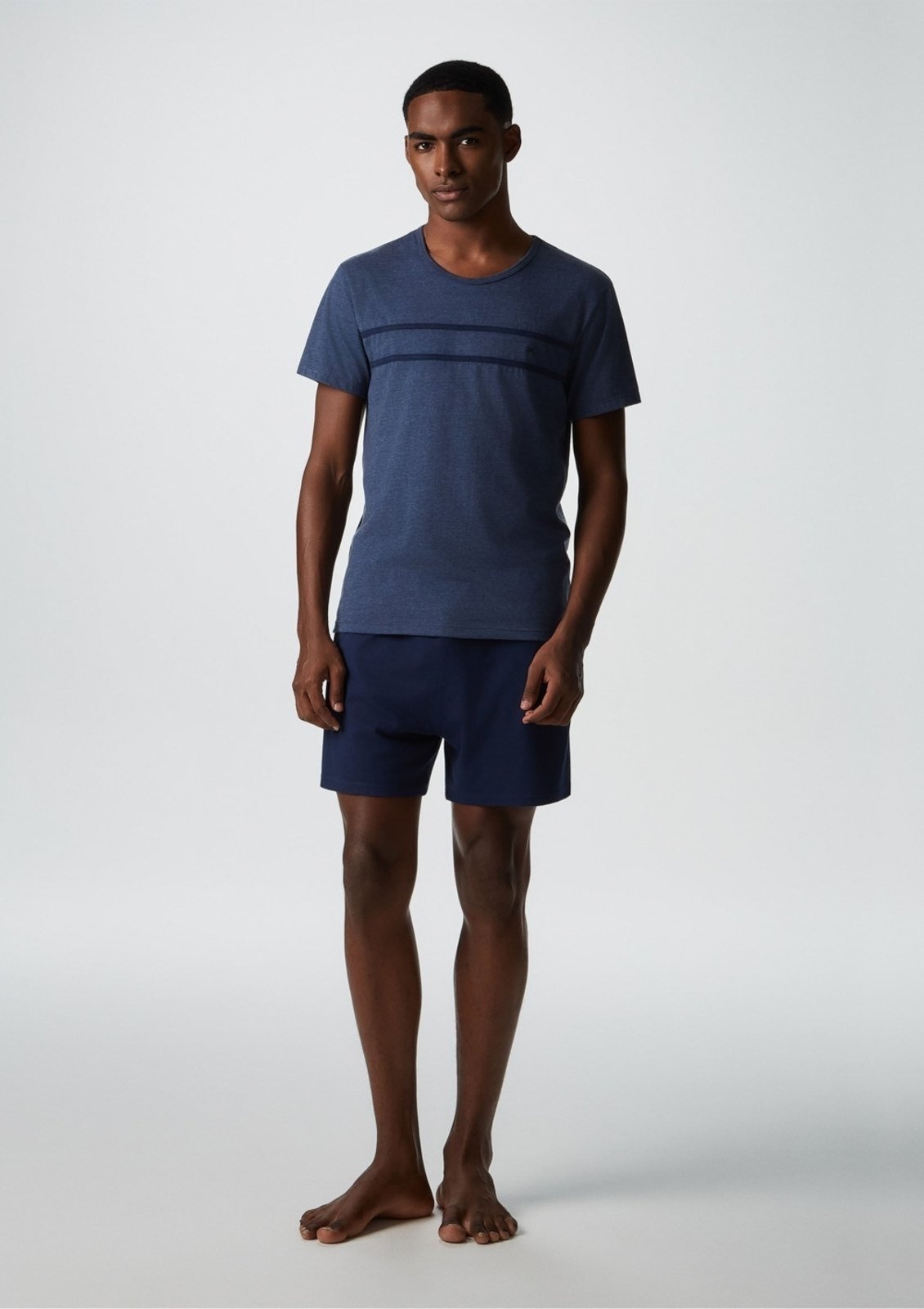 Pijama Masculino Curto Em Algodão Hering