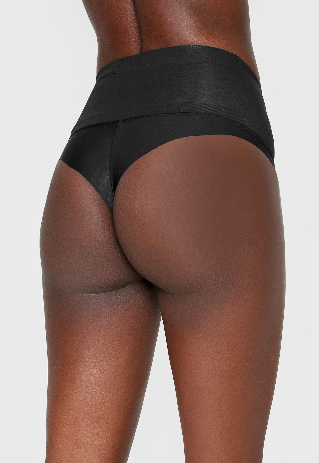 Vista 3 Calcinha Liz Fio Dental Modeladora 70381 Preta preto Liz preto