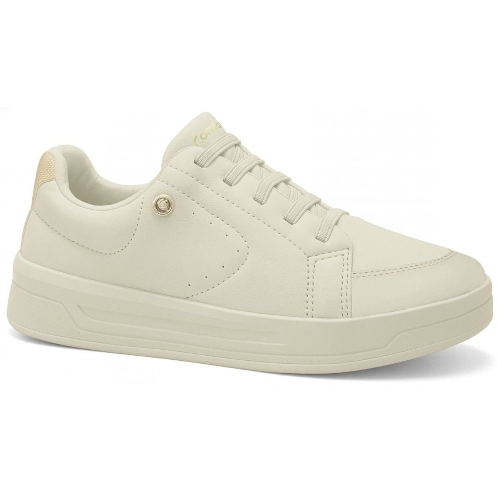 Tênis Feminino Ajuste Elástico Comfortflex 2667402 - Creme