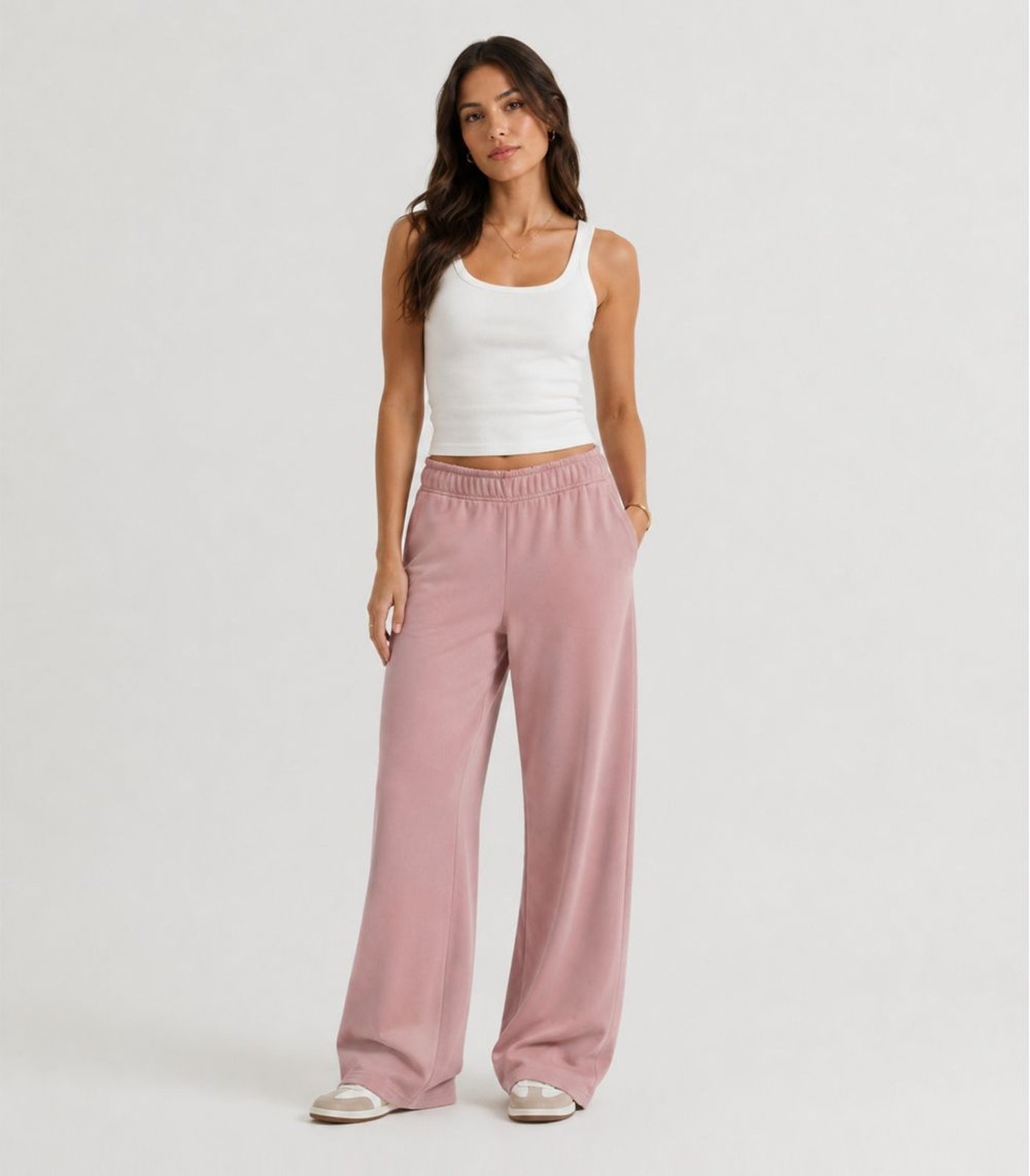 Calça Feminina Em Moletom Peluciado Infinita Cor Rosa