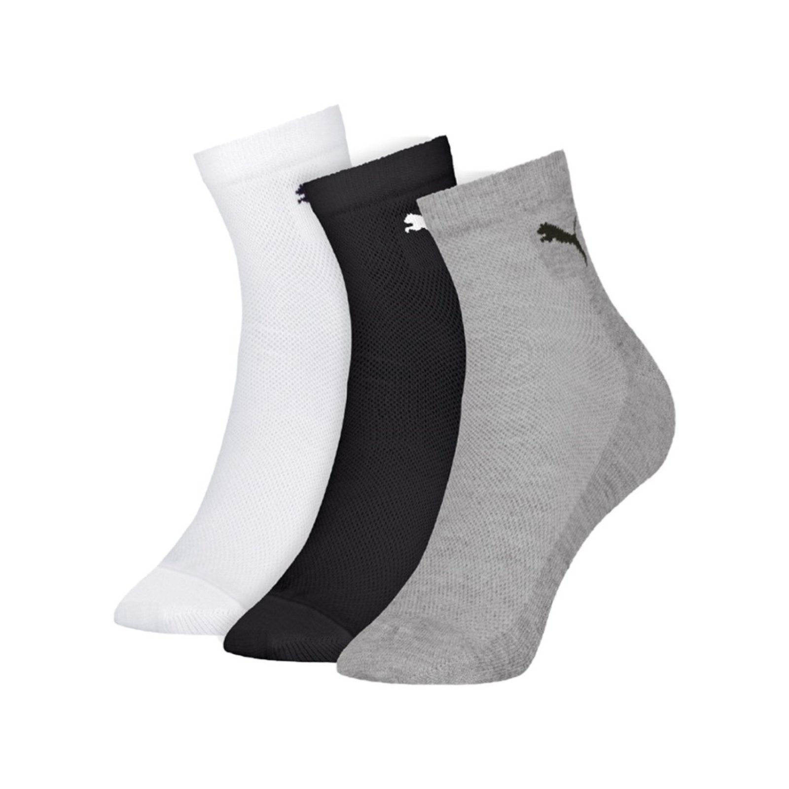 Vista 3 Kit 6 Pares de Meias Puma Masculinas Cano Médio Esportivas preto Puma preto