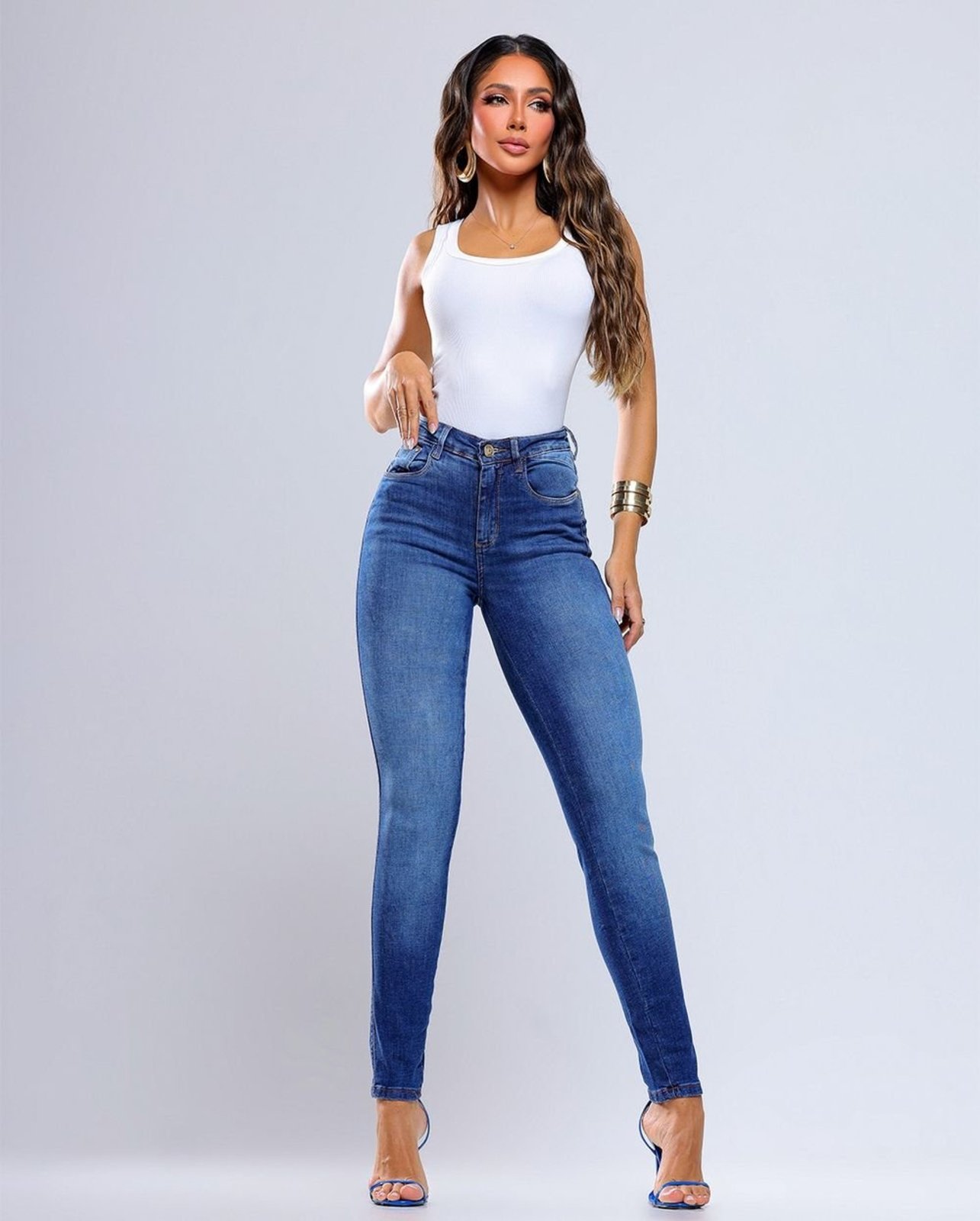 Calça Jeans Skinny Feminina Inter 25203 Escura Consciência