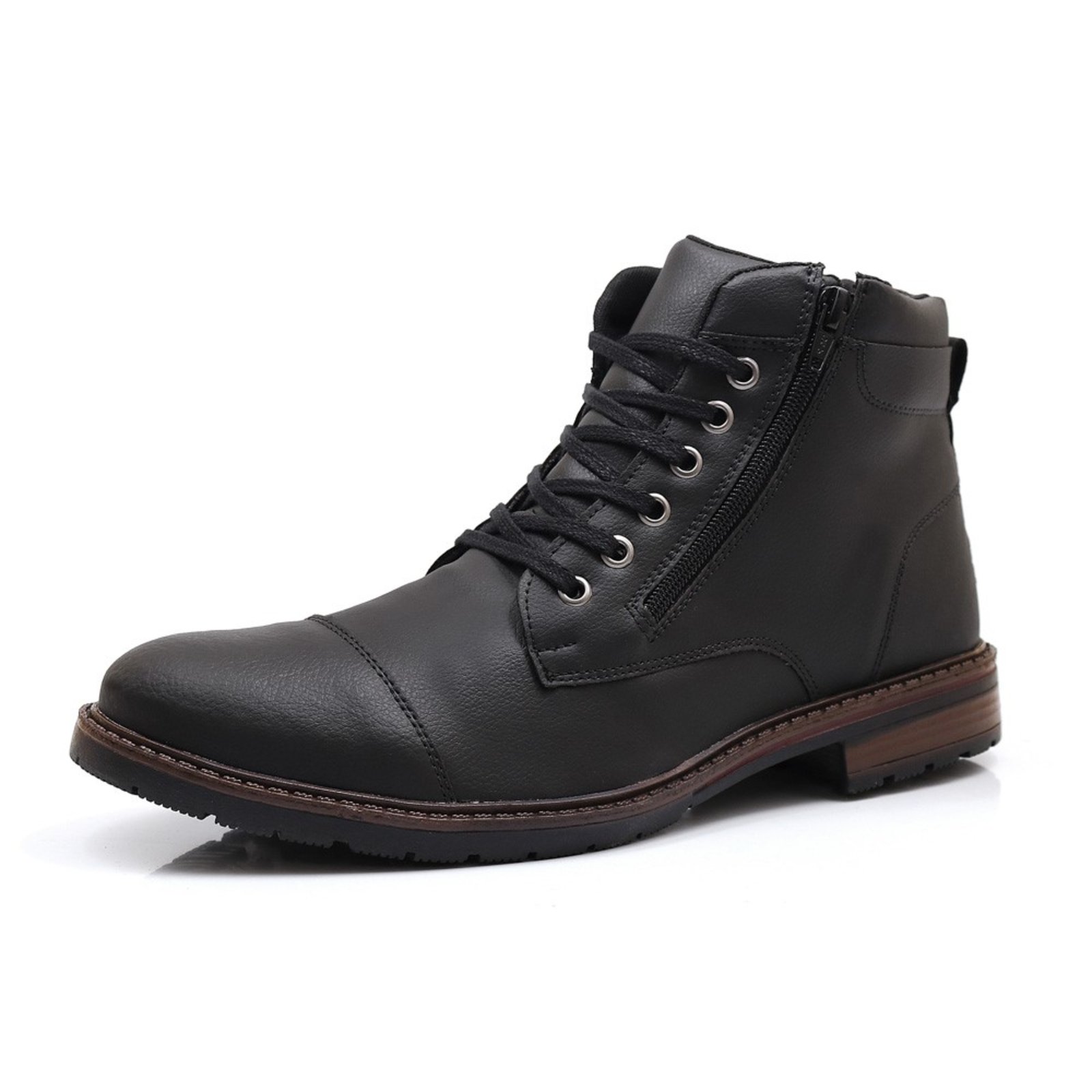 Bota Masculina RR Botas Coturno Country Com Ziper Casual Preto