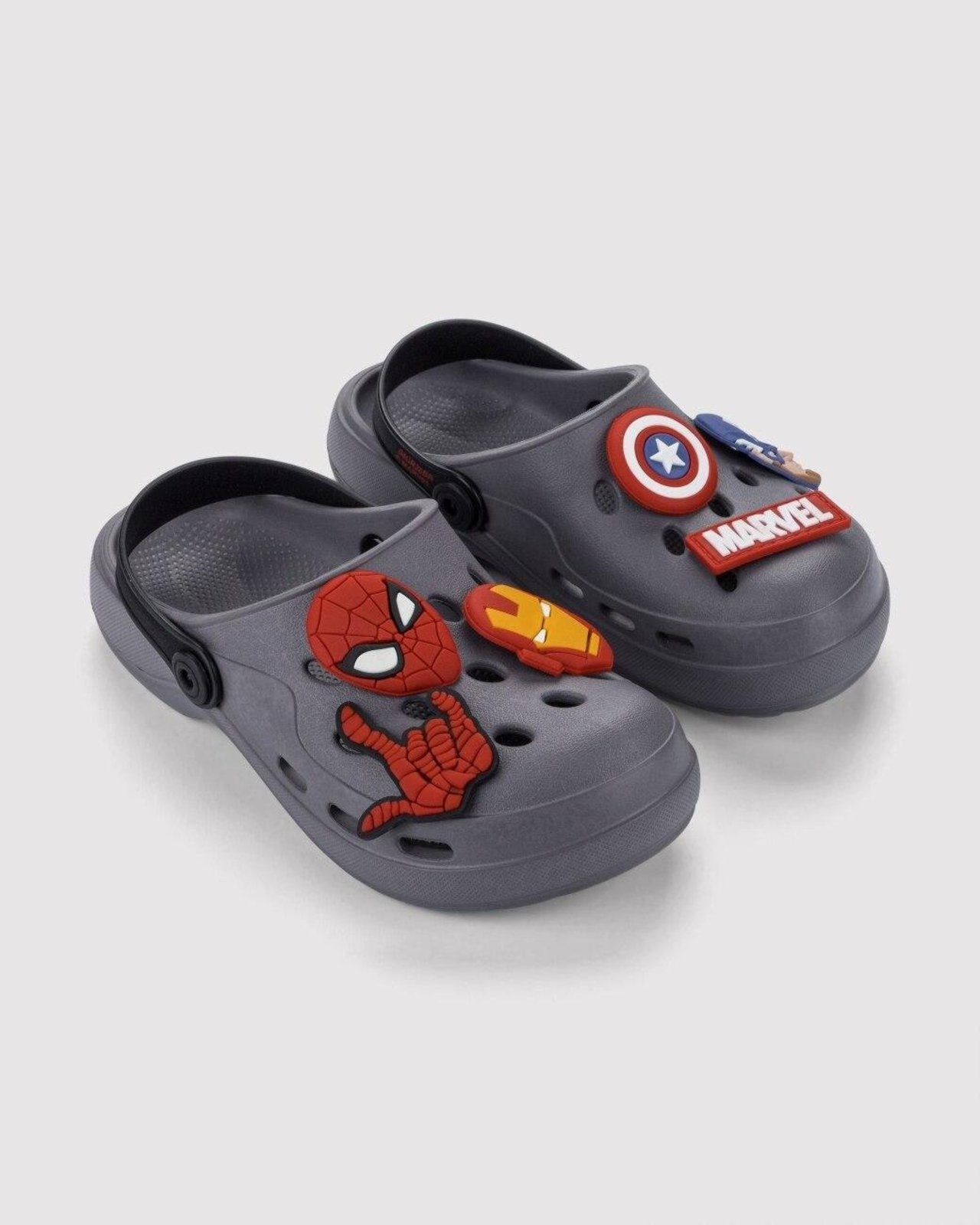 Infantil - Sandália Babuche Grendene Marvel Homem-Aranha Cinza