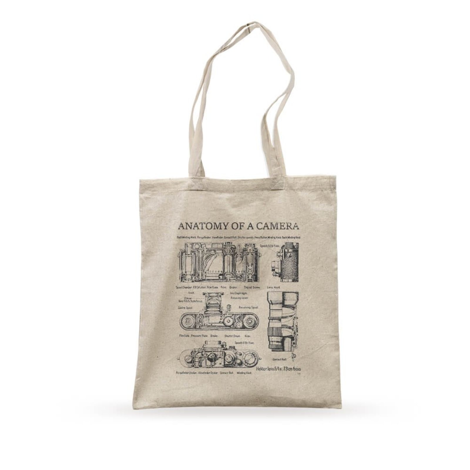 Ecobag Anatomy Of A Camera - Bege - Casual - Studio Geek