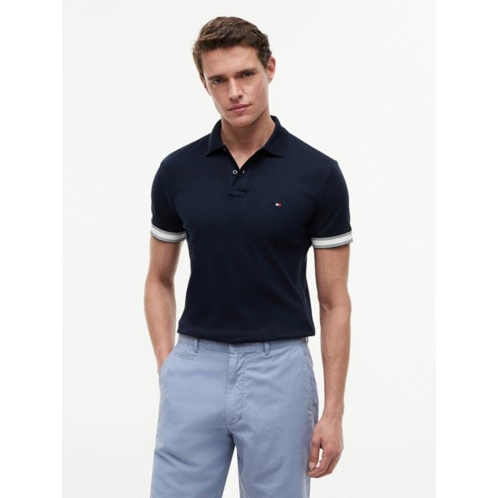 Polo Slim Fit Fluid Azul