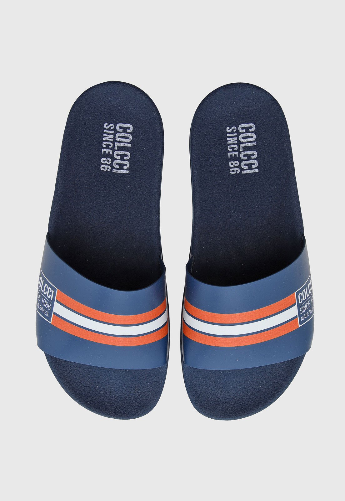 Chinelo Slide Colcci Logo Azul