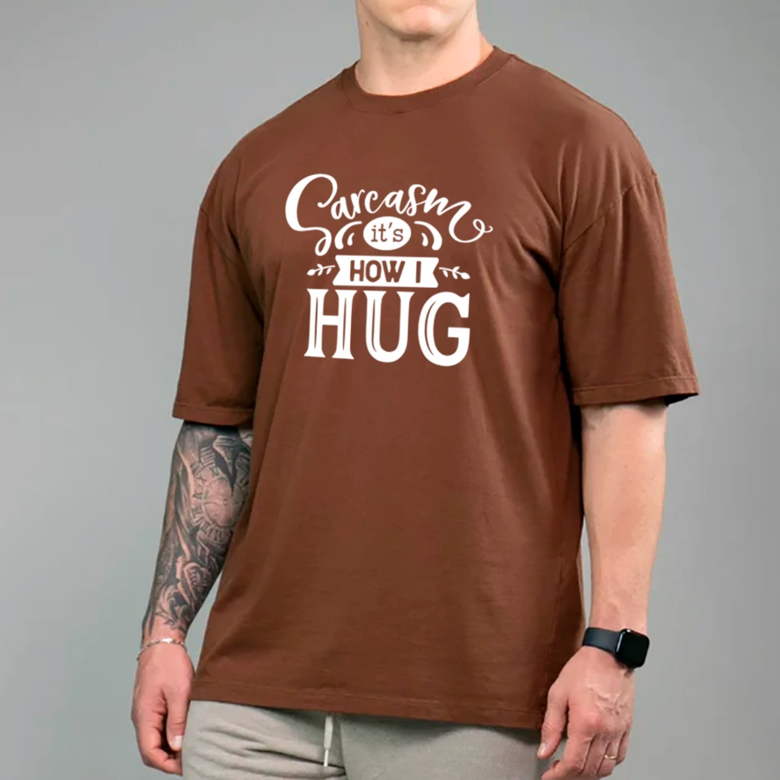 Vista 2 Camiseta Ousy Básica Sarcasmo Frase Criativa Unissex branco ousy branco
