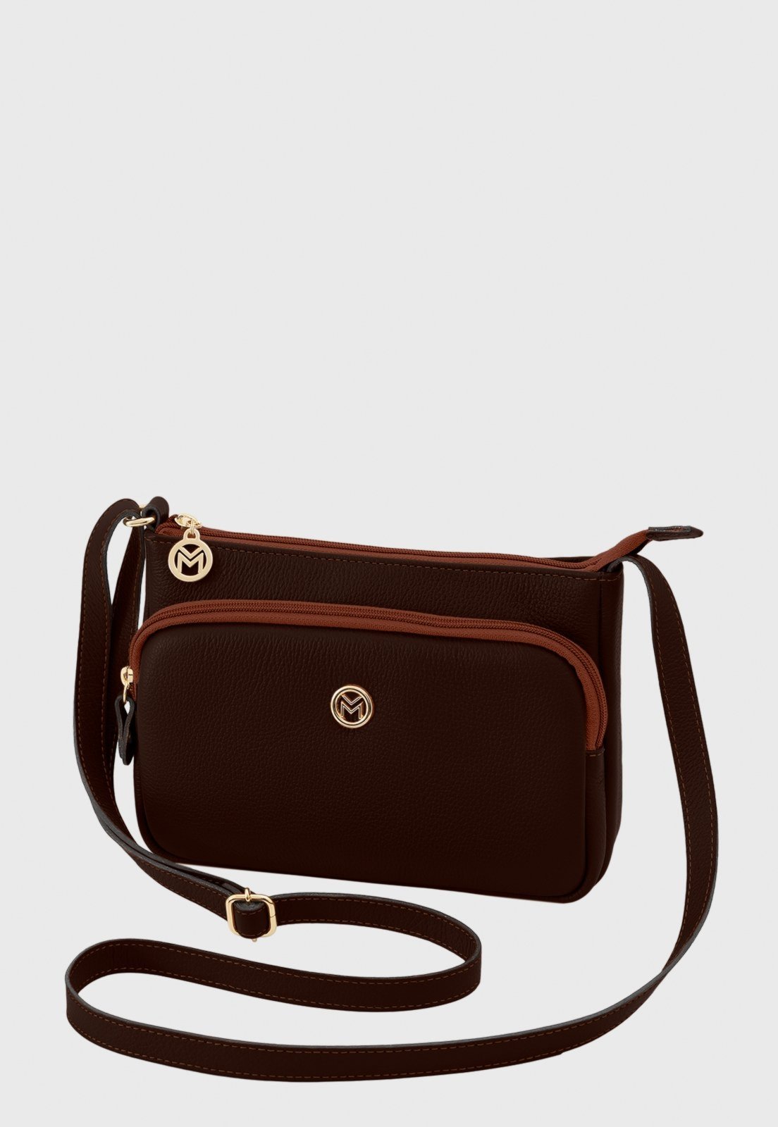 Bolsa Transversal Couro Mariart Rosalina Chocolate
