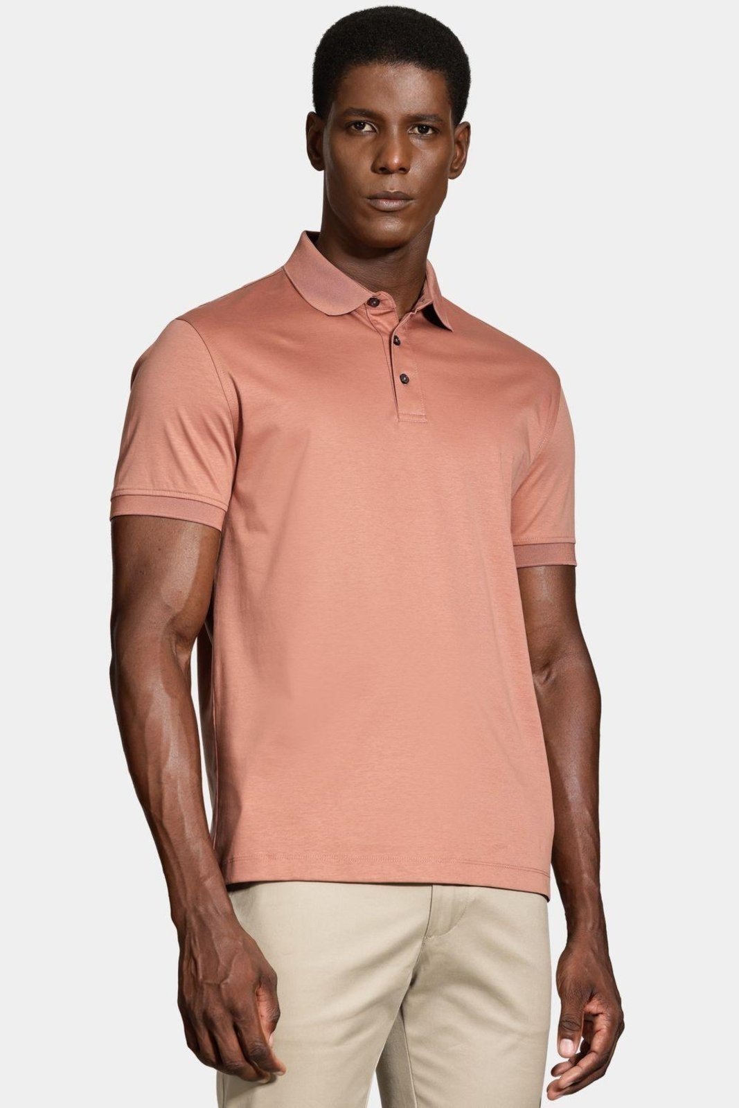 Polo Aramis Manga Curta Silk Blend Modal