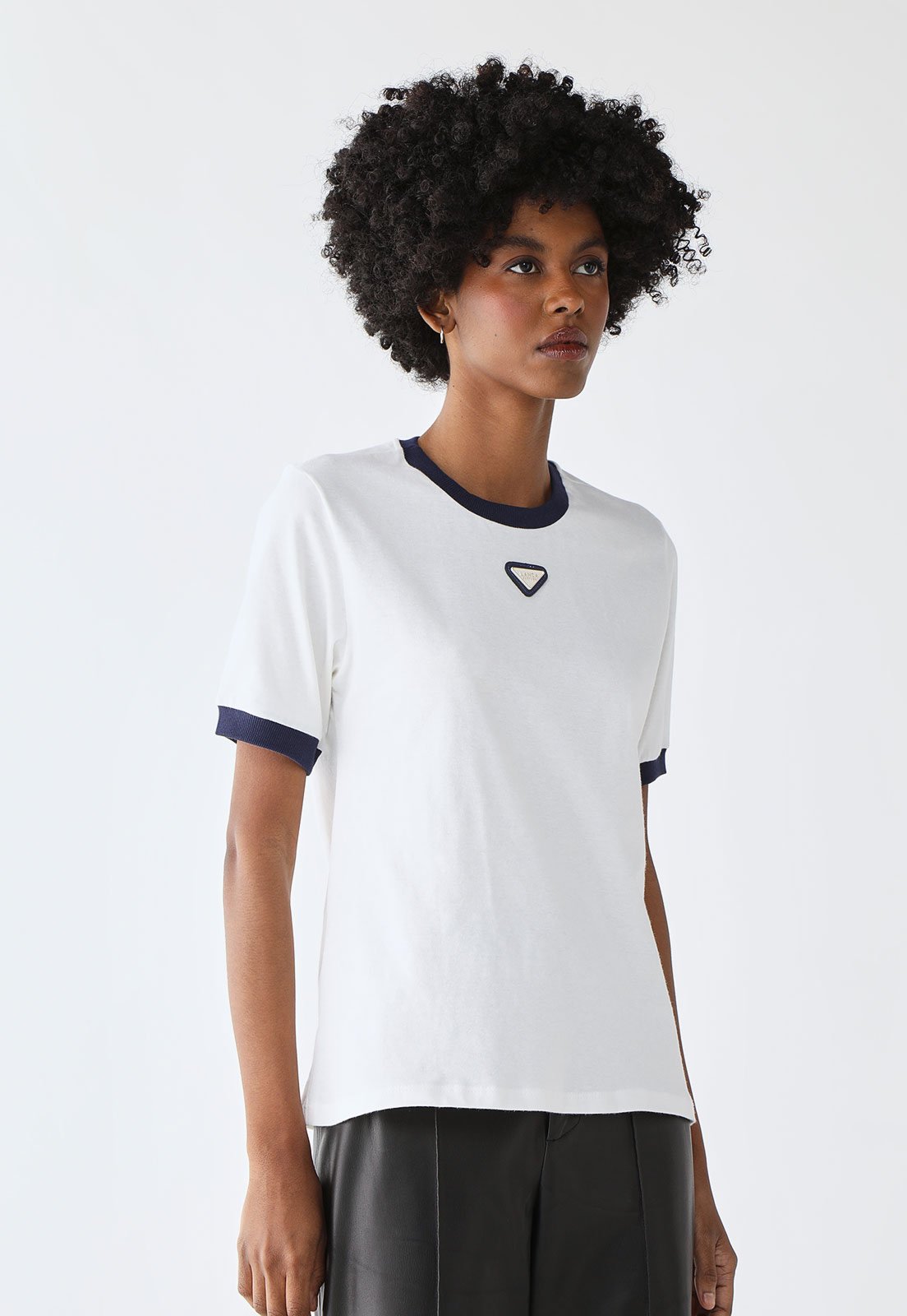 Camiseta Lança Perfume Regular Logo Metalizado Branca
