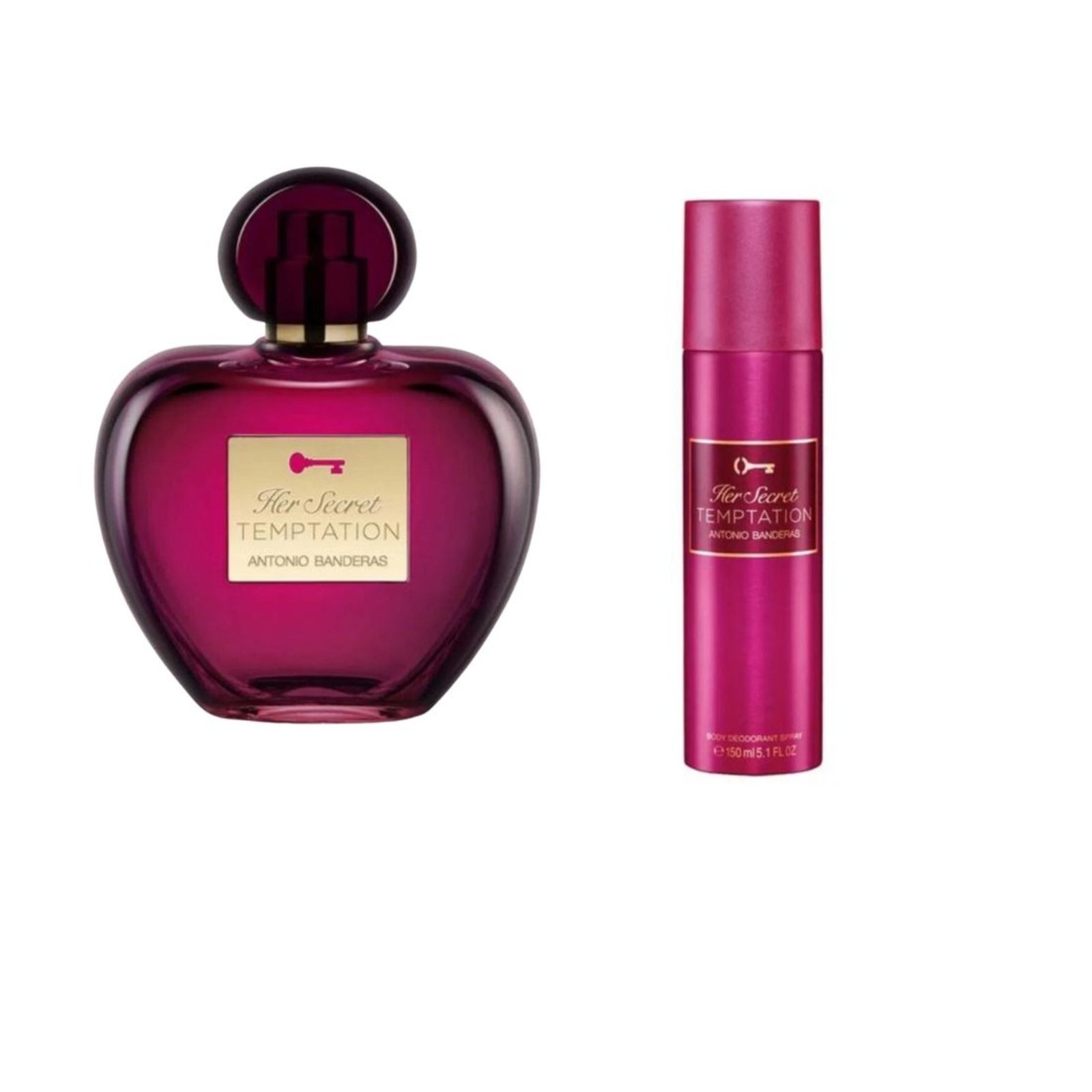 Conjunto Her Secret Temptation Banderas Feminino – Eau De Toilette 80Ml + Desodorante Spray 150Ml