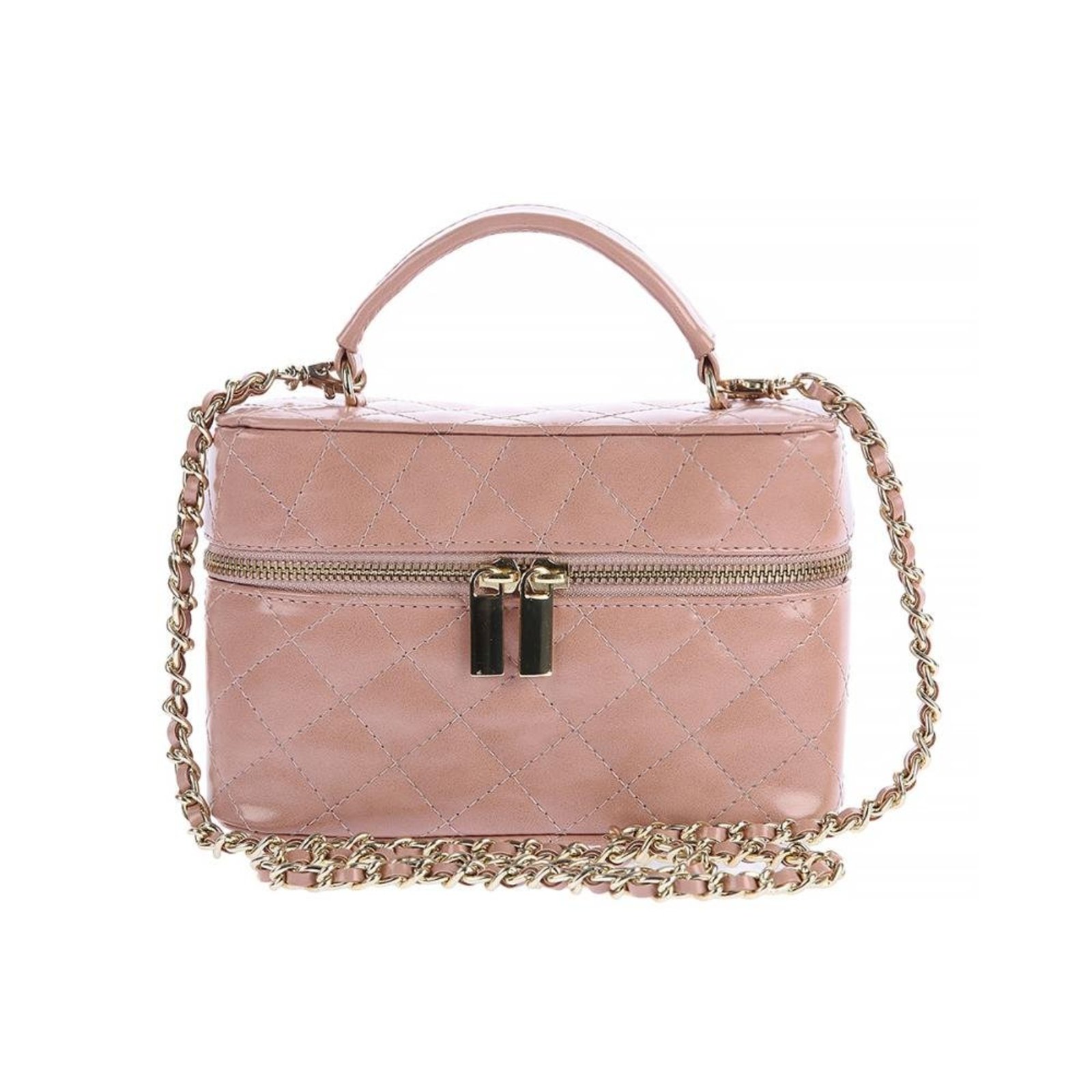 Thay - Bolsa Feminina Matelassê Nude com Alça de Corrente Nude