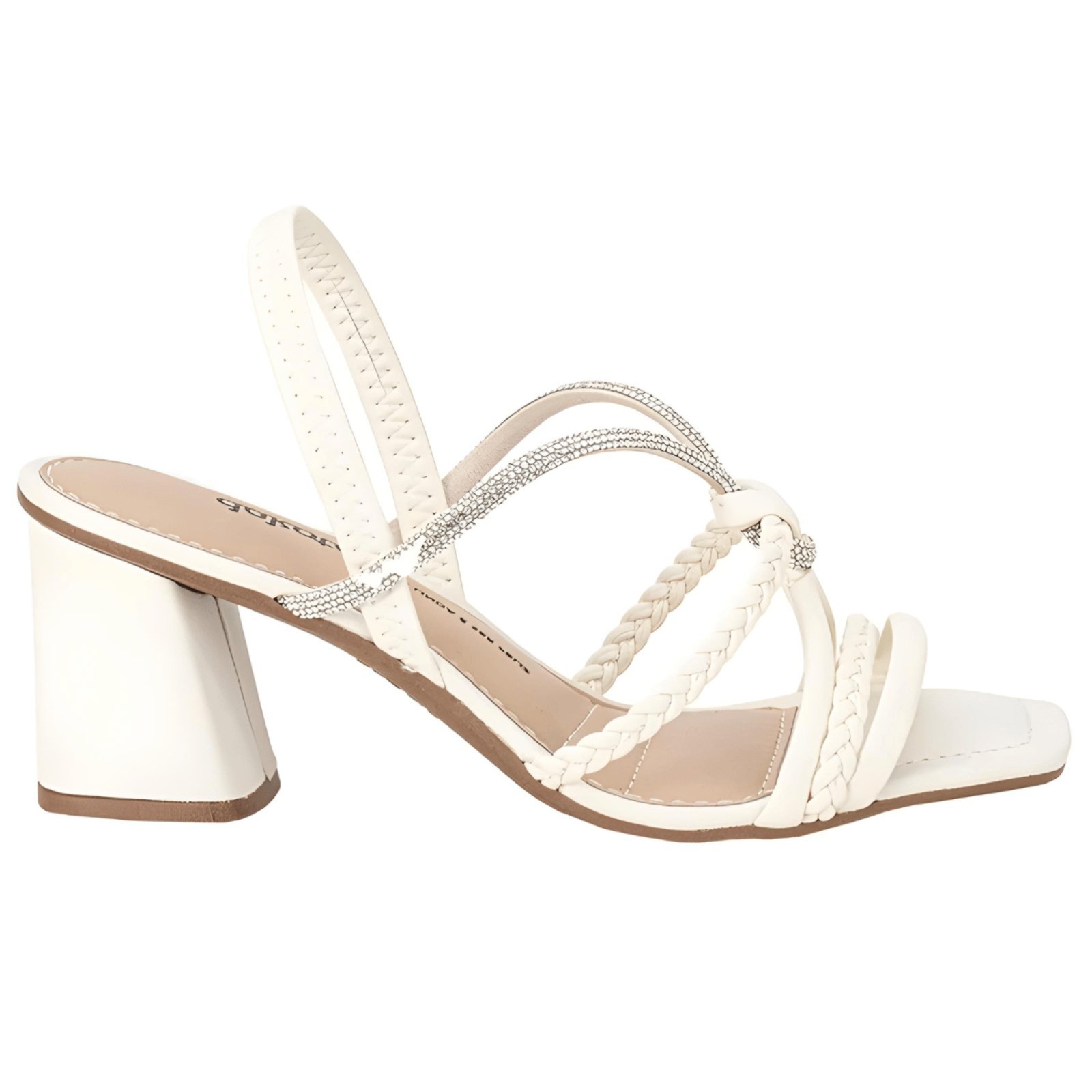 Vista 2 Sandália Feminina Salto Bloco Dakota branco Dakota branco