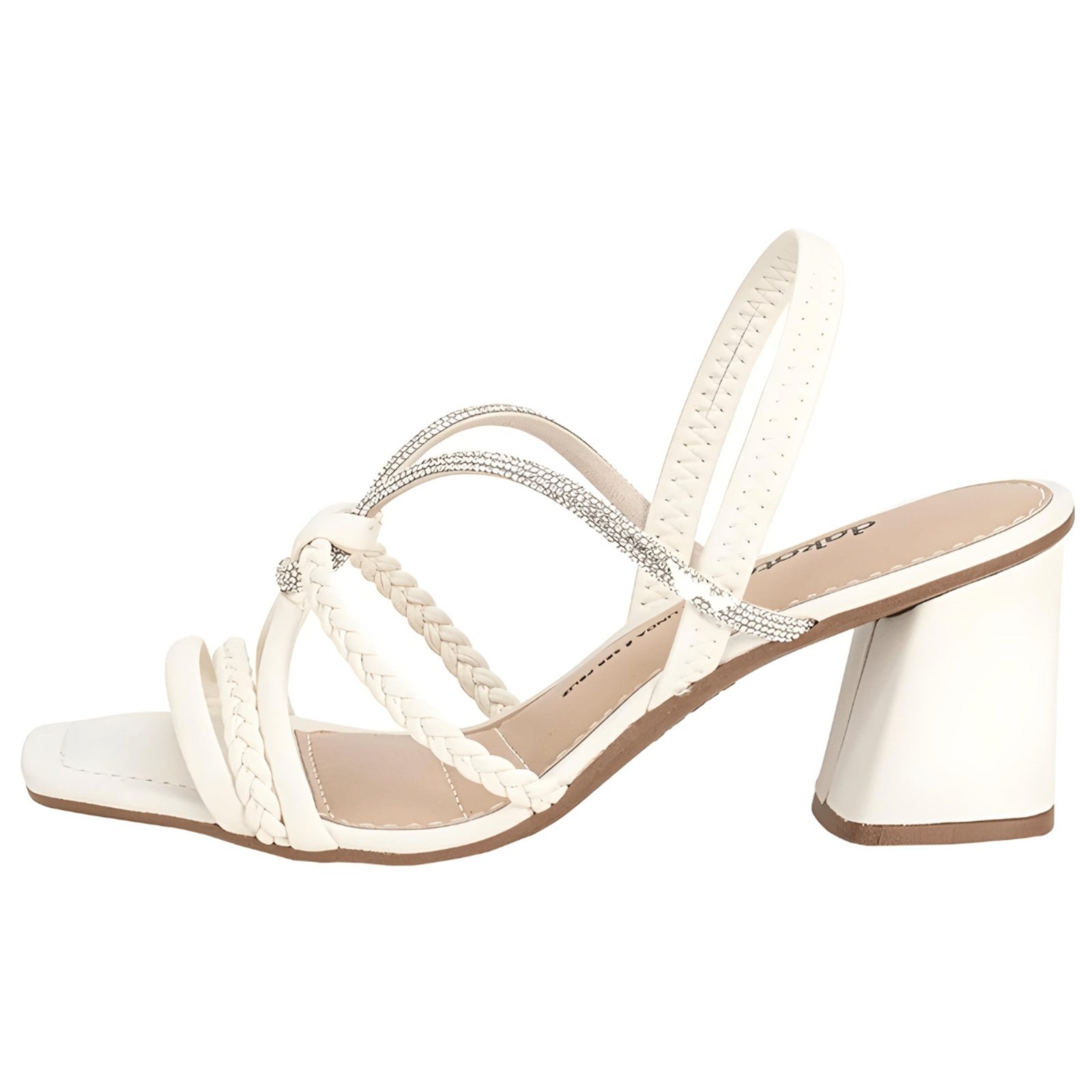 Vista 3 Sandália Feminina Salto Bloco Dakota branco Dakota branco