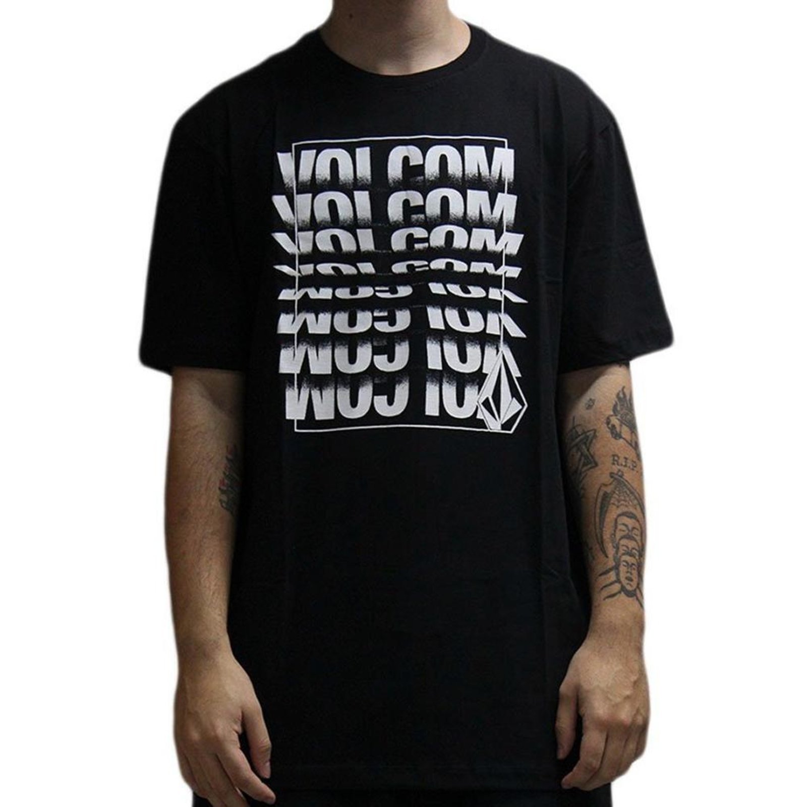 Camiseta Volcom Flip Thru WT25 Masculina Preto