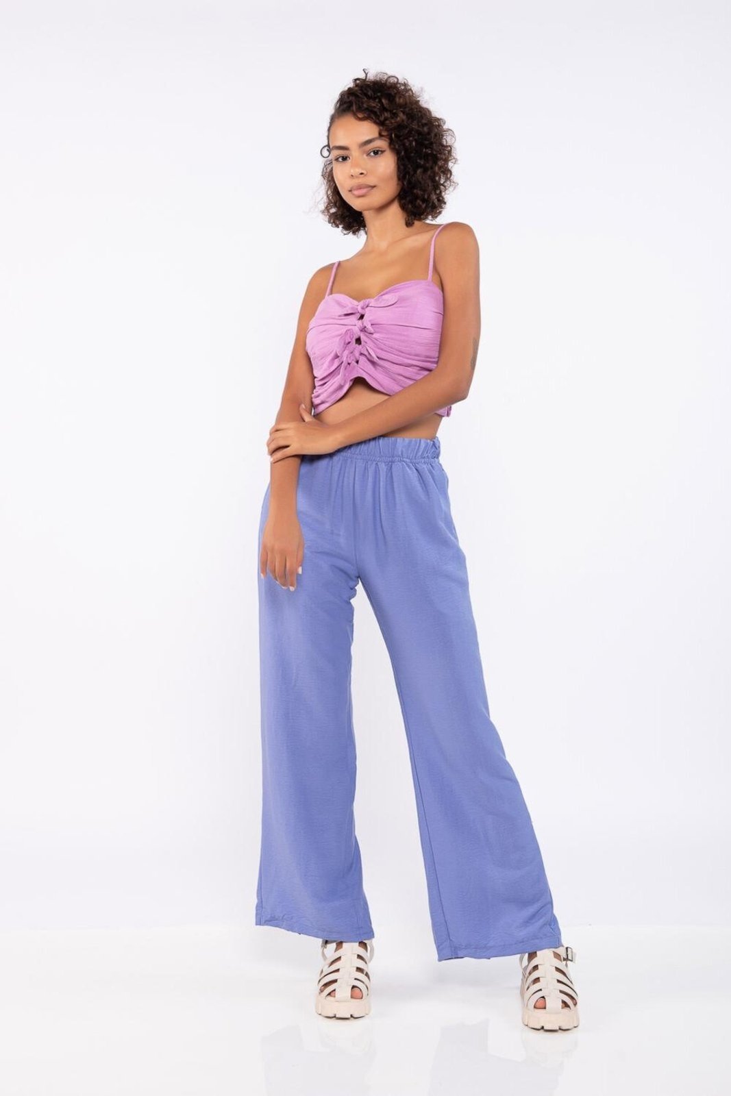 Top algodao nos lastex nas costas Roxo