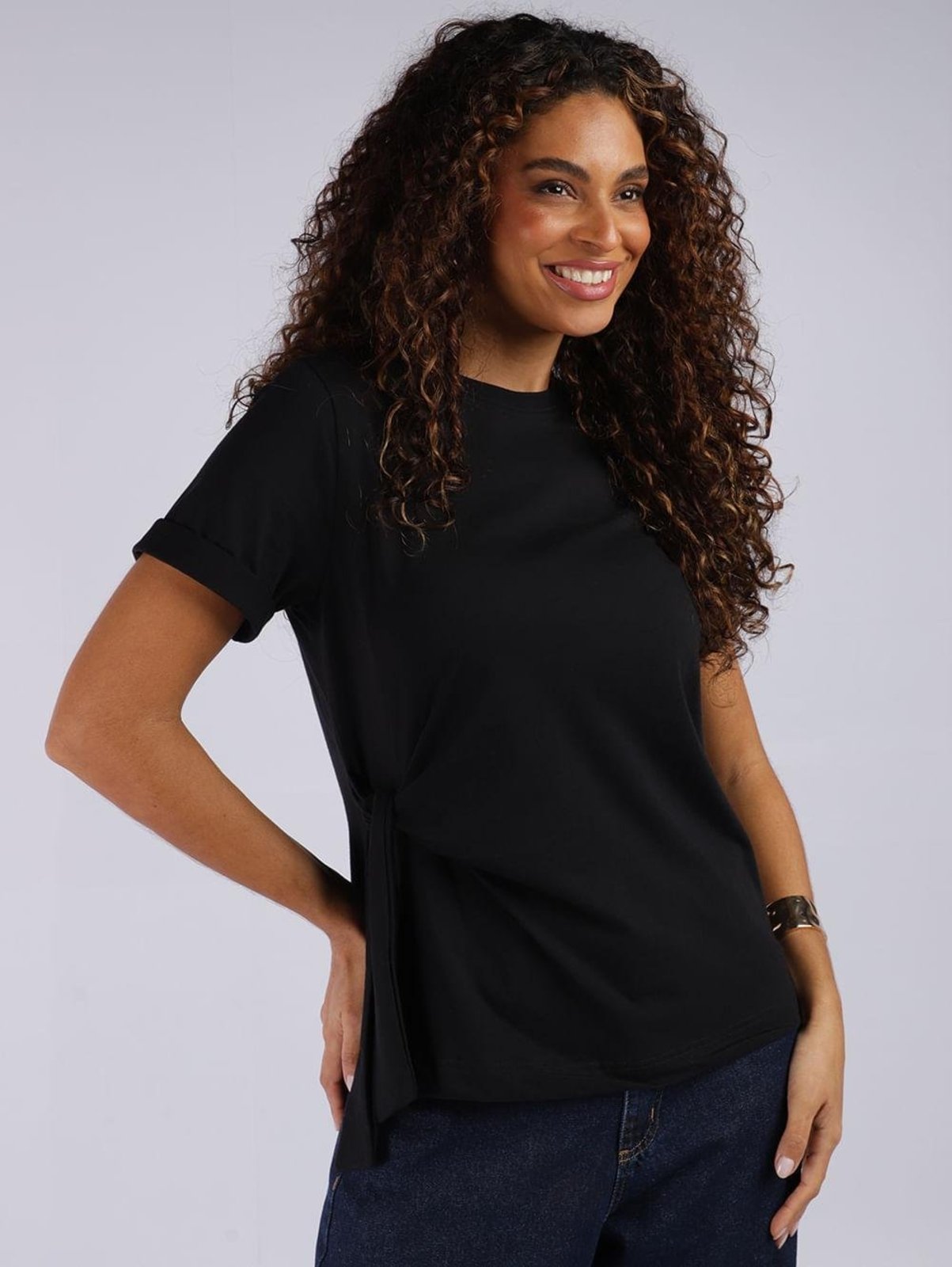 Blusa Manga Curta Feminina PRETO