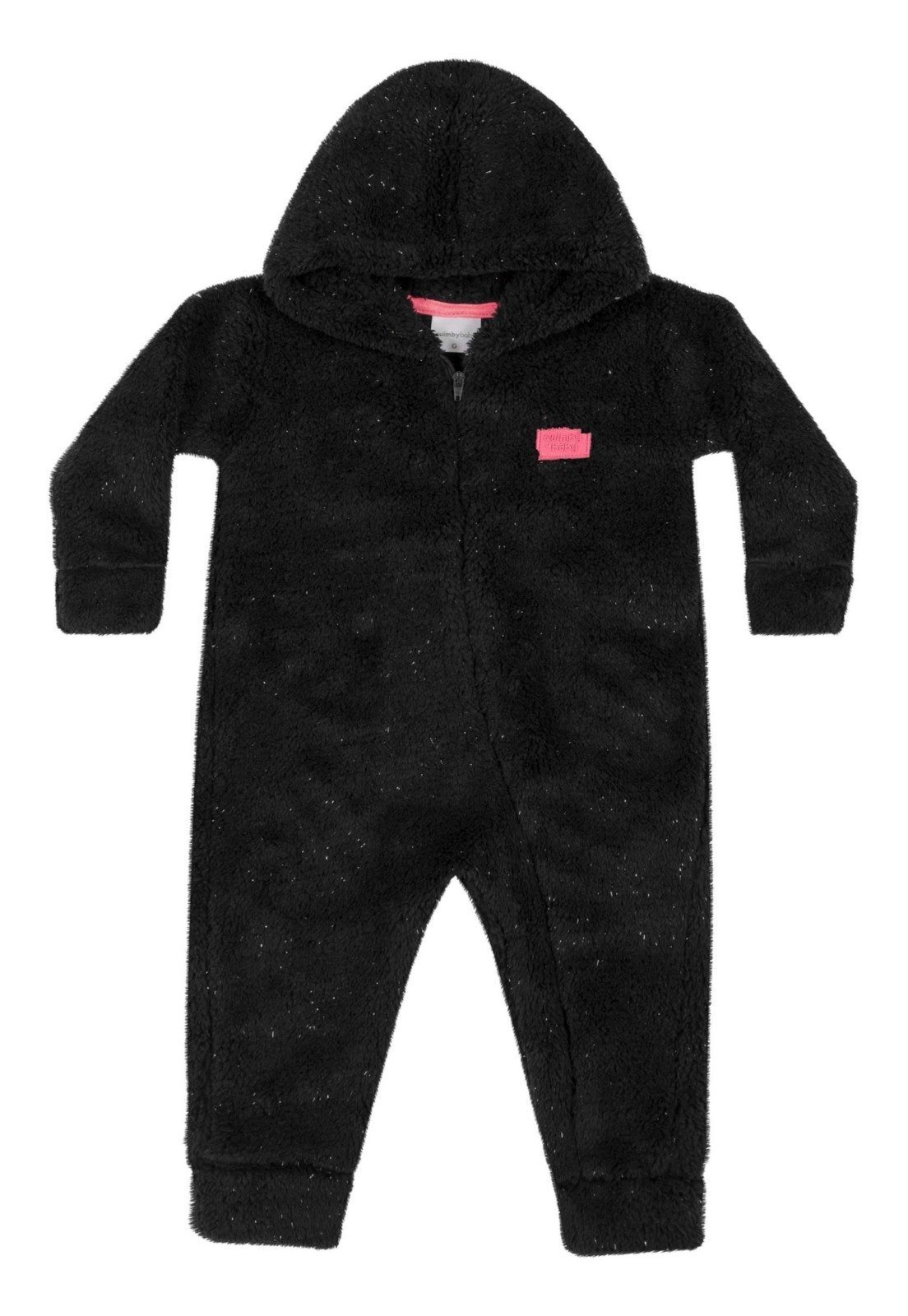 Vista 2 Infantil - Macacão em Pelo Sintético para Menina Quimby preto Quimby preto