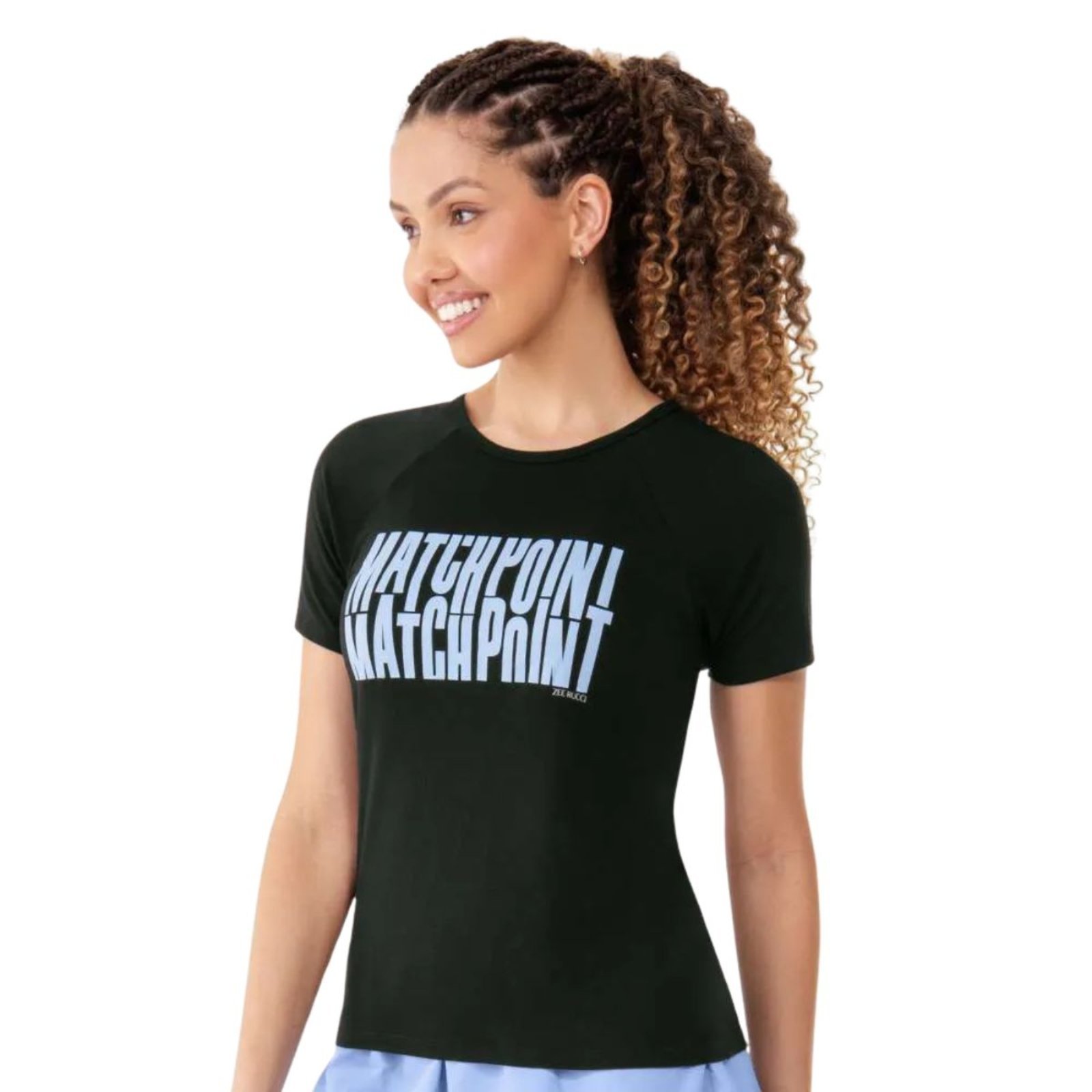 Camiseta Fitness Feminina Estampada Match Point Viscose Zee Rucci