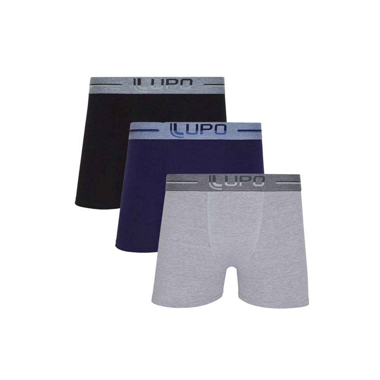 Kit 3 Cuecas Boxer Algodão com Elastano 784-016