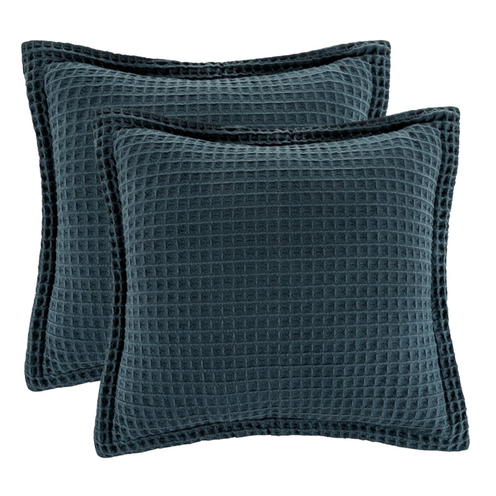 Kit 2 Almofada Decorativa Karsten Denver Com Abas Azul Petroleo